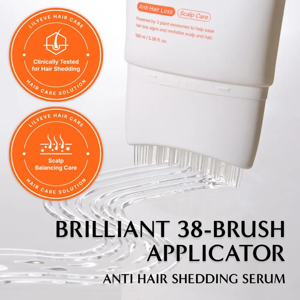GROWTURN hair growth serum with built-in brush applicator for easy, targeted treatment of thinning hair and dry scalp.