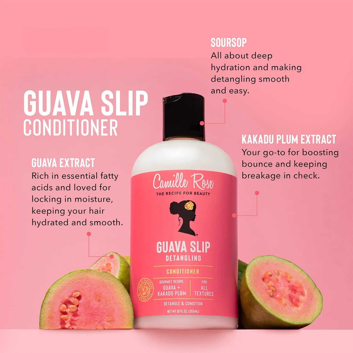 Camille Rose Guava Detangling Conditioner - Image 4