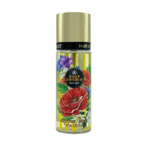 Gulf Orchid Nature Speel hair mist in a 75ml bottle, a fragrant hair perfume with raspberry, neroli, lemon, jasmine, gardenia, honey, patchouli, and amber notes.