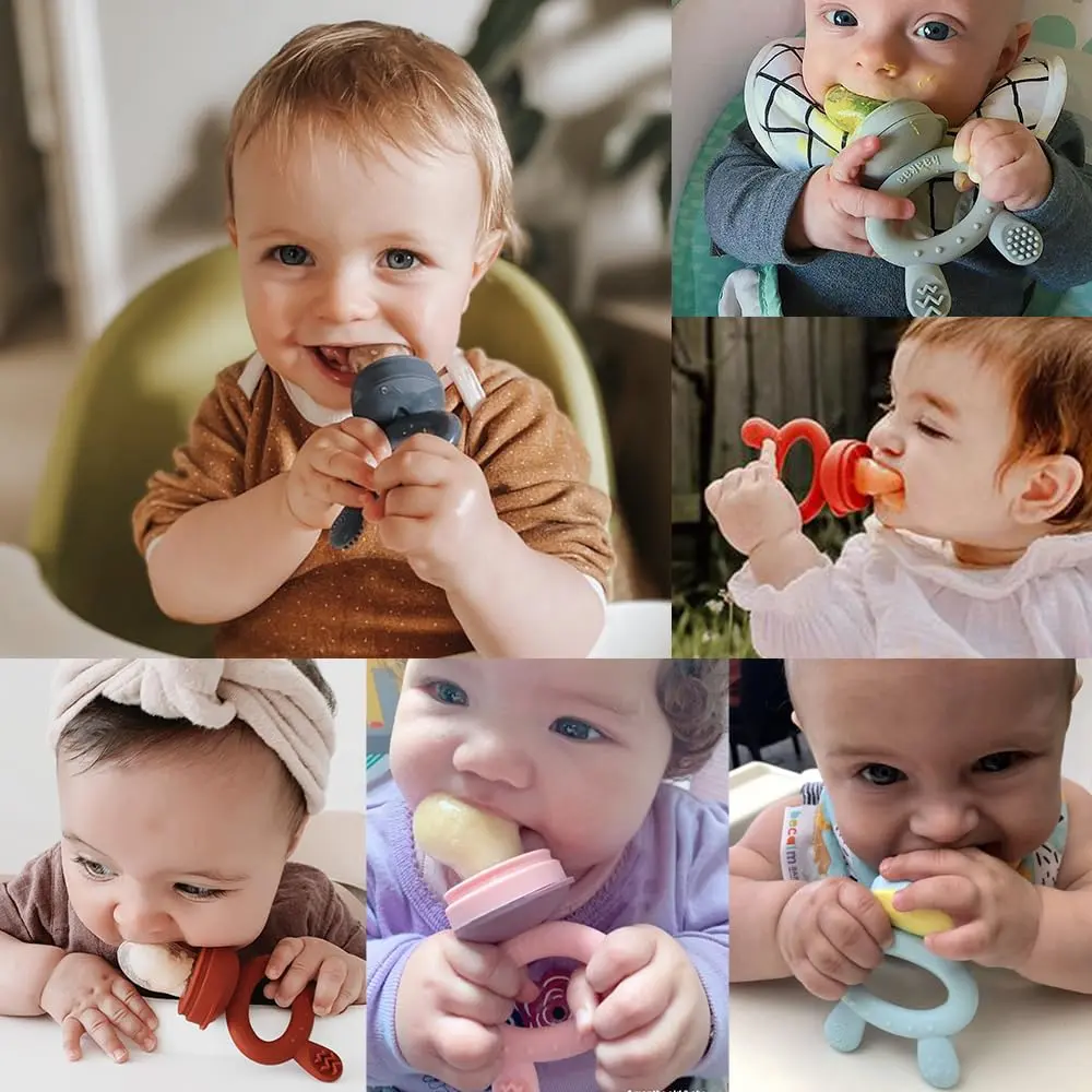 The Haakaa baby food feeder is a silicone pacifier teether designed for breast milk popsicles and safely introducing solids to infants while providing teething relief.
