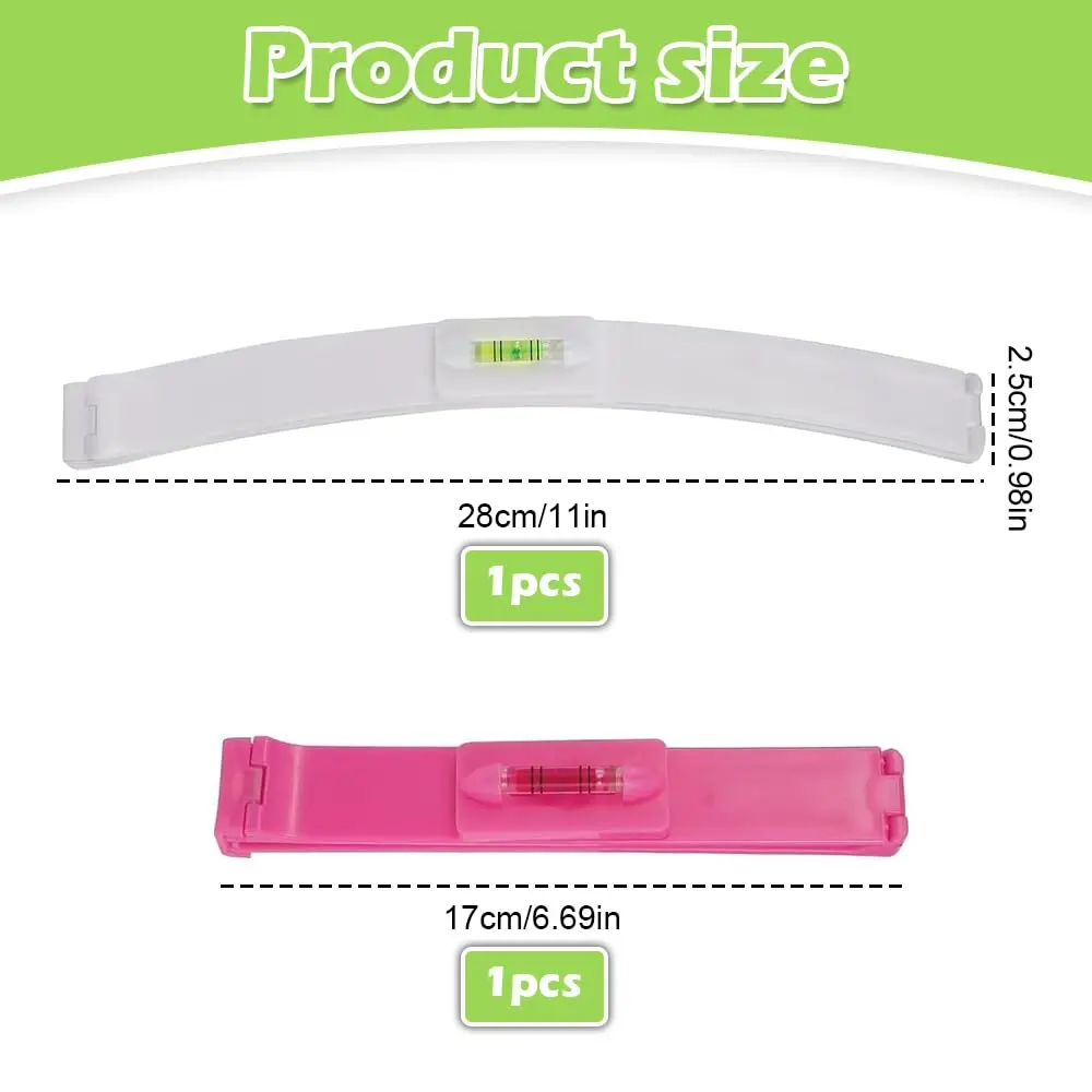 This hair cutting clip set includes two tools, a pink bangs trimming clip and a white back trimming clip, perfect for achieving professional-looking haircuts at home.