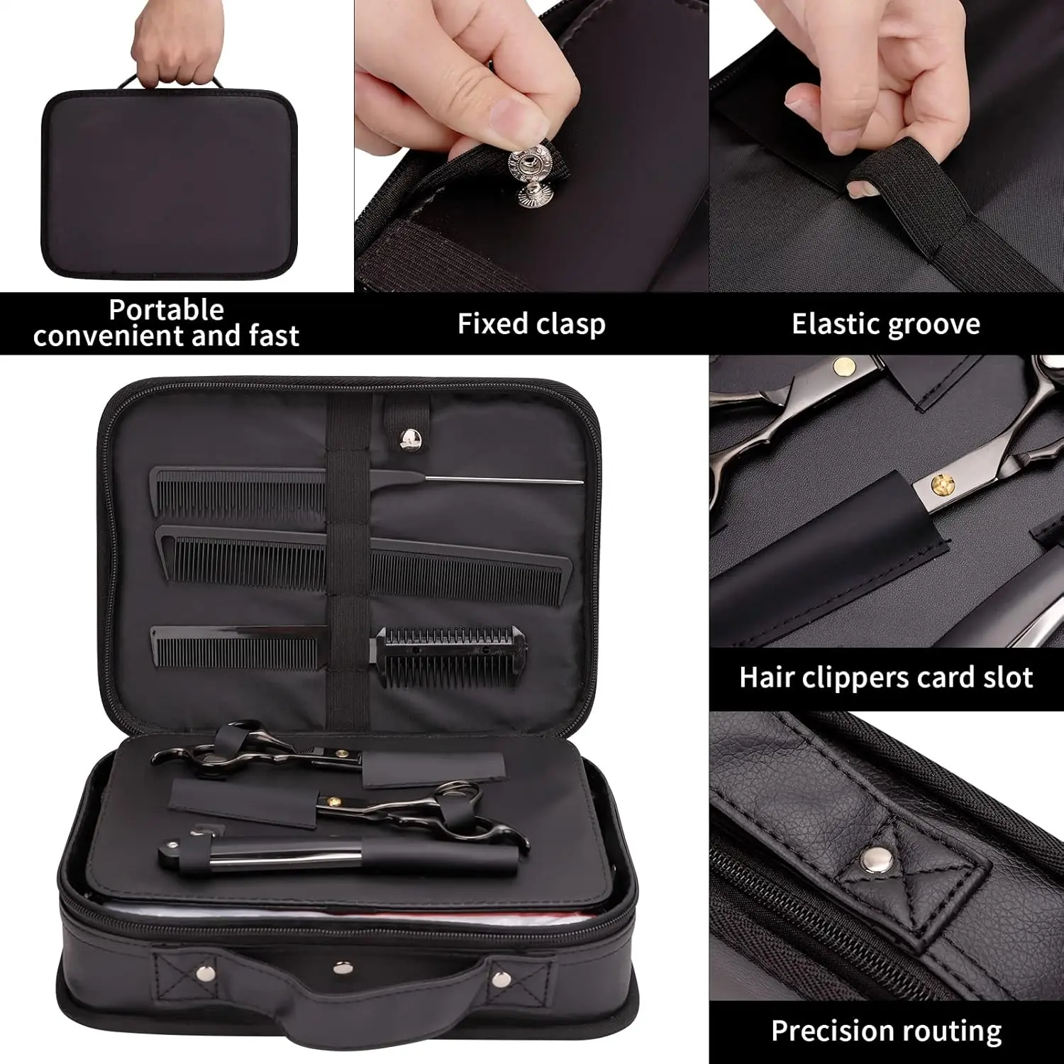 This 22-piece professional hair cutting kit includes hairdressing scissors, a barber cape, combs, and a convenient barber bag for salon, home, or barber use.