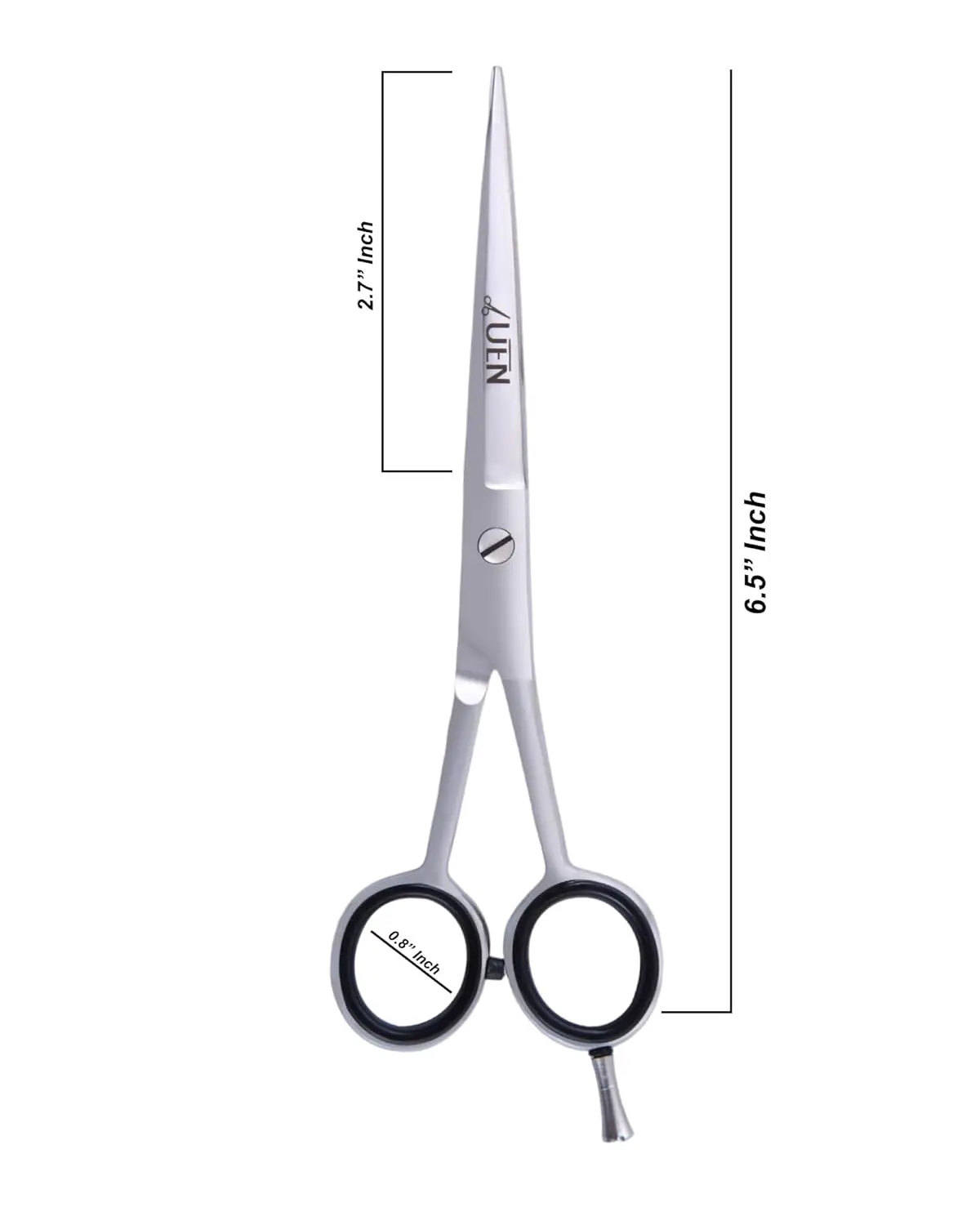 Premium stainless steel hair cutting scissors with adjustable tension and ergonomic handle for professional or home use on wet or dry hair.