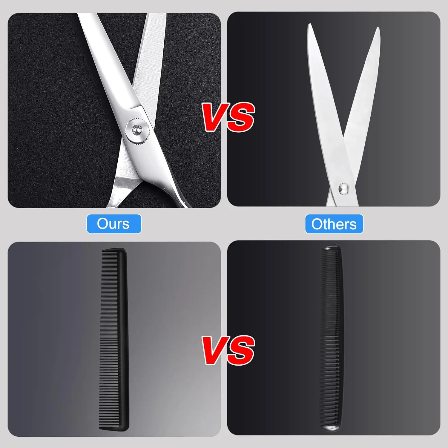 This is a 6.5 inch professional hair cutting scissor made of stainless steel, perfect for salon or home use to cut hair precisely.