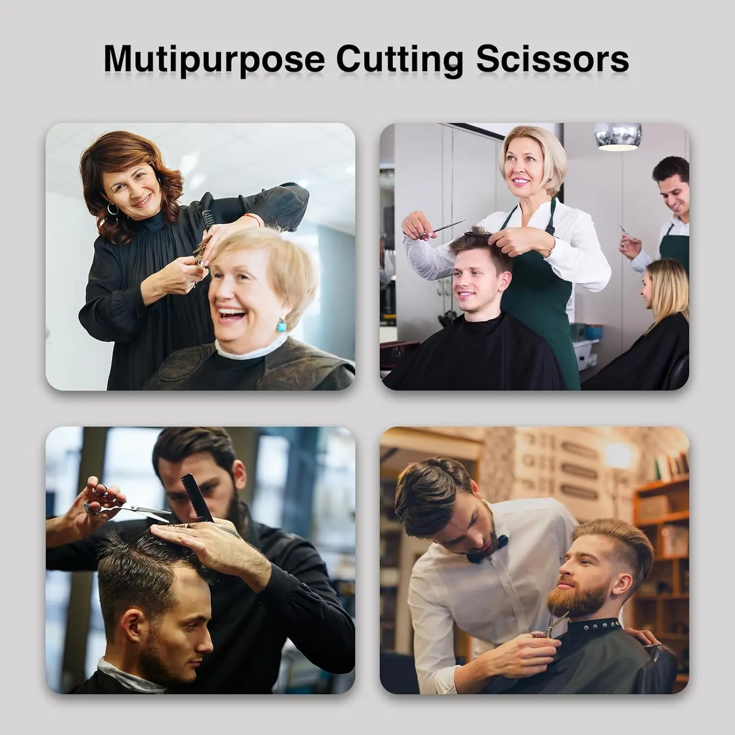 This is a 6.5 inch professional hair cutting scissor made of stainless steel, perfect for salon or home use to cut hair precisely.