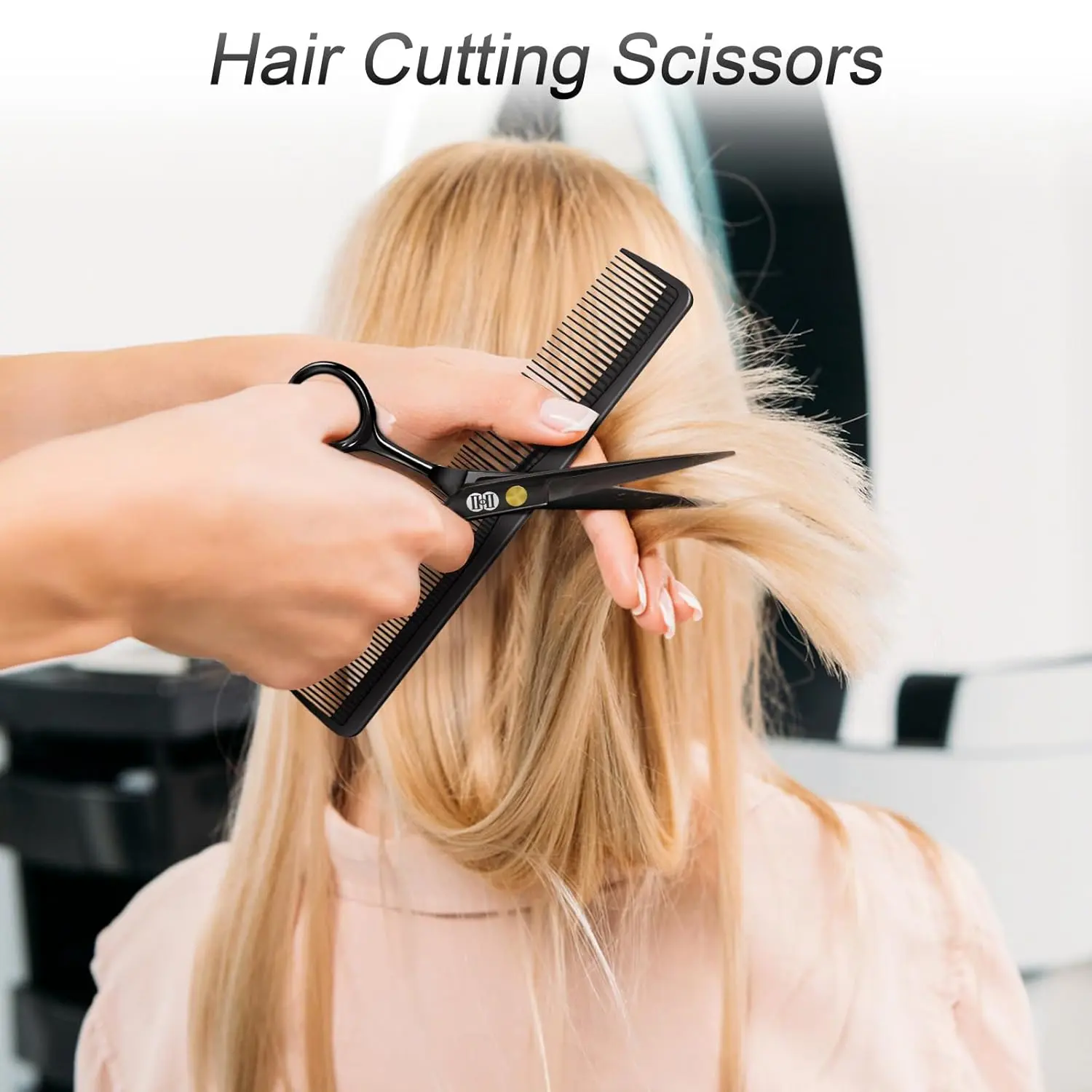 This hair cutting scissors set includes thinning shears and grooming tools for professional-looking haircuts at home, the salon, or for your pets.