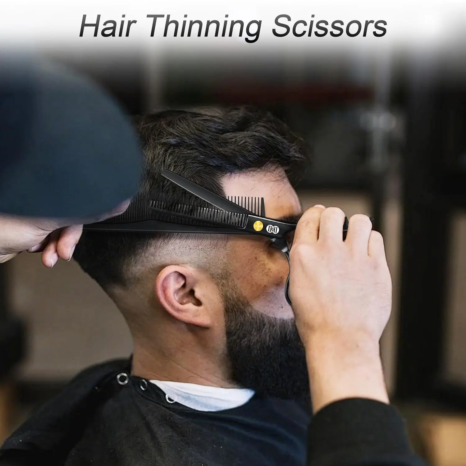 This hair cutting scissors set includes thinning shears and grooming tools for professional-looking haircuts at home, the salon, or for your pets.