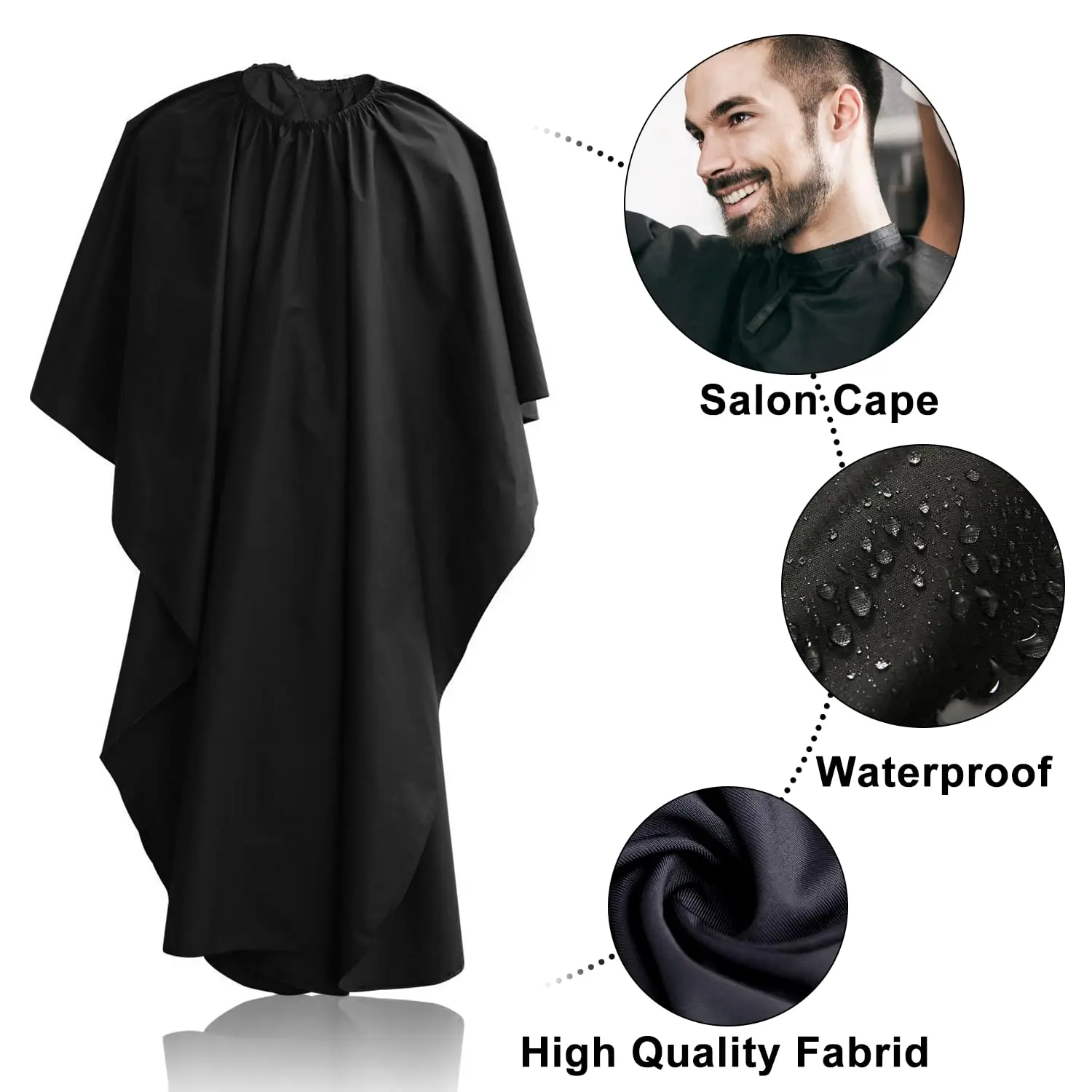 This 10 PCS hair cutting scissors set includes professional haircut scissors, thinning shears, comb, cape and clips for barbers, salons, or home use.