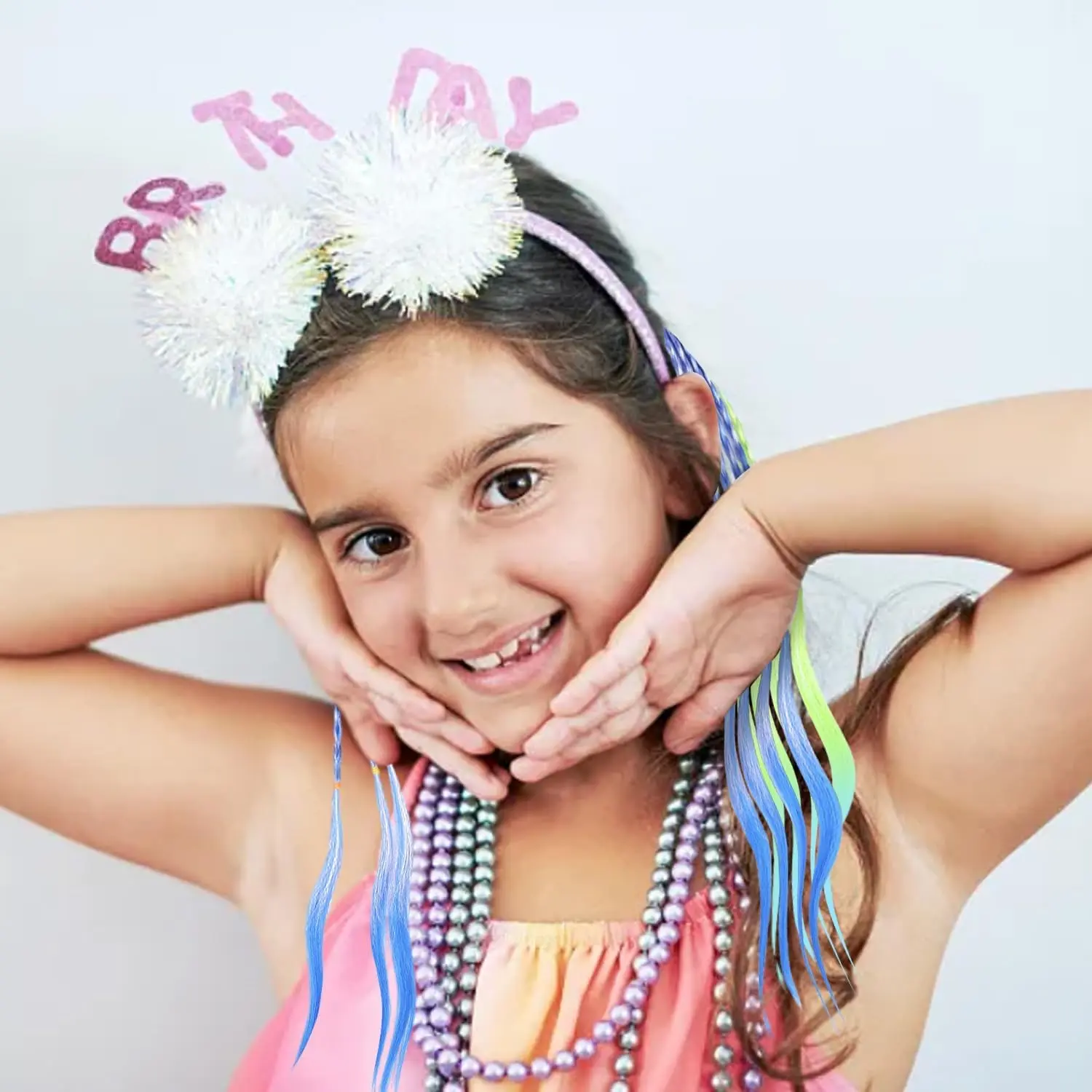 Twelve colorful braiding hair extensions provide vibrant hair decor for parties, birthdays, and everyday styles.