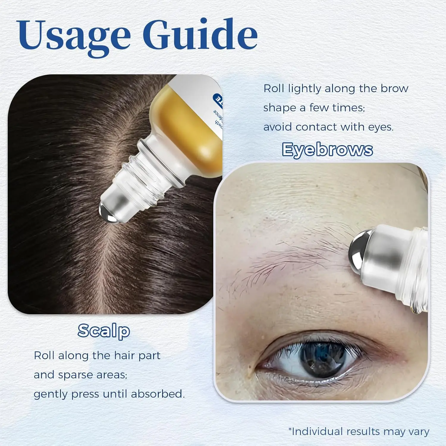 This hair growth serum roll on with redensyl and rosemary oil stimulates hair follicles to reduce thinning and promote thicker, healthier hair for both men and women.