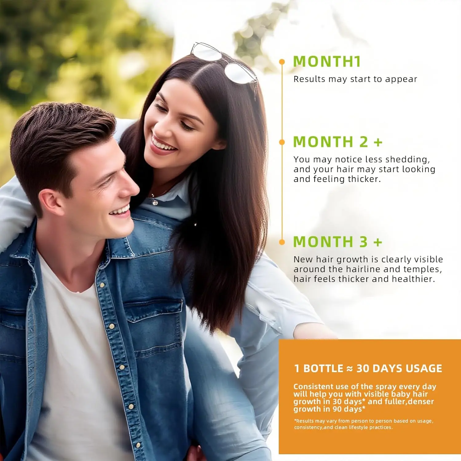 This hair growth spray features rosemary oil and biotin to help reduce hair loss, repair split ends, and boost moisture retention for stronger, healthier hair.