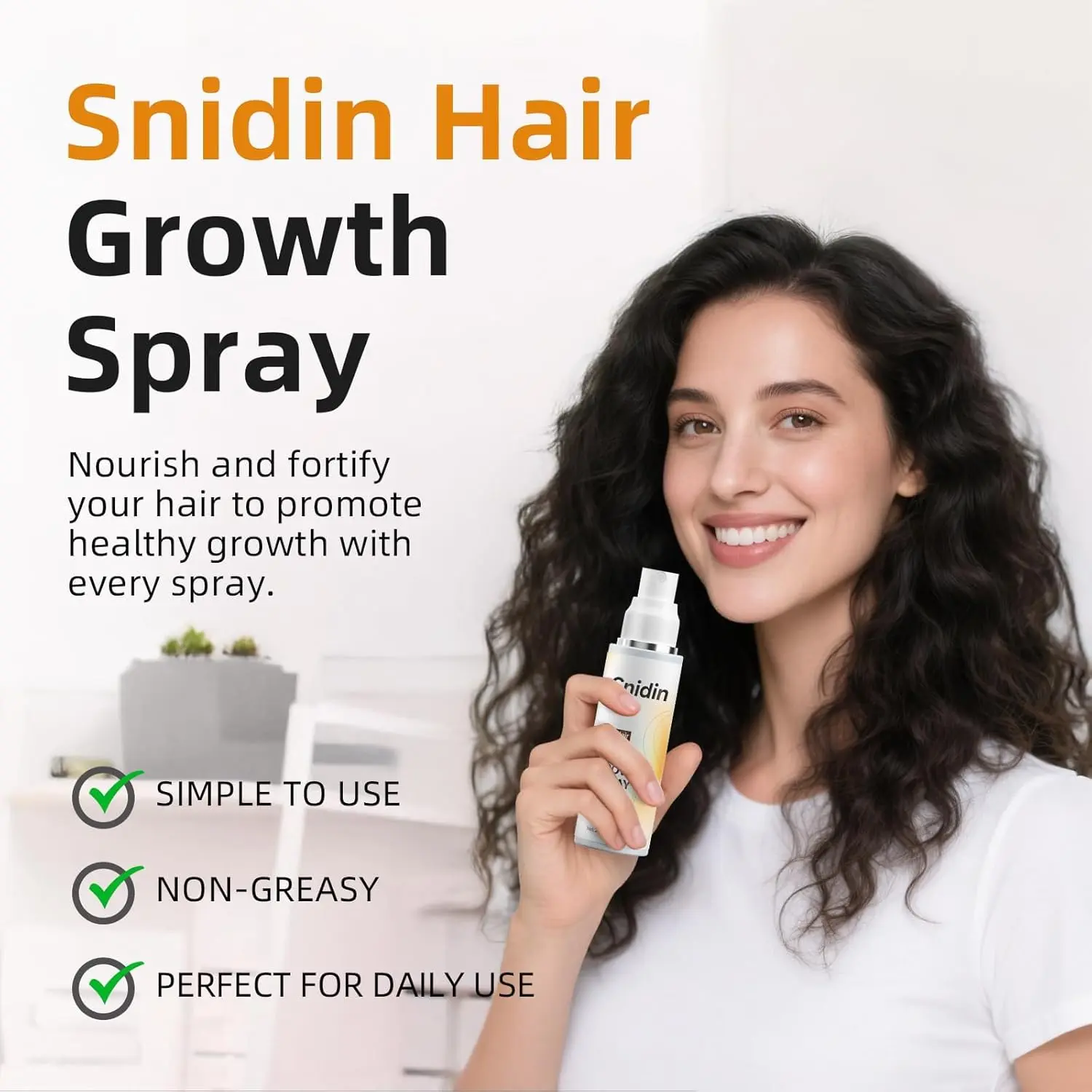 This hair growth spray features rosemary oil and biotin to help reduce hair loss, repair split ends, and boost moisture retention for stronger, healthier hair.