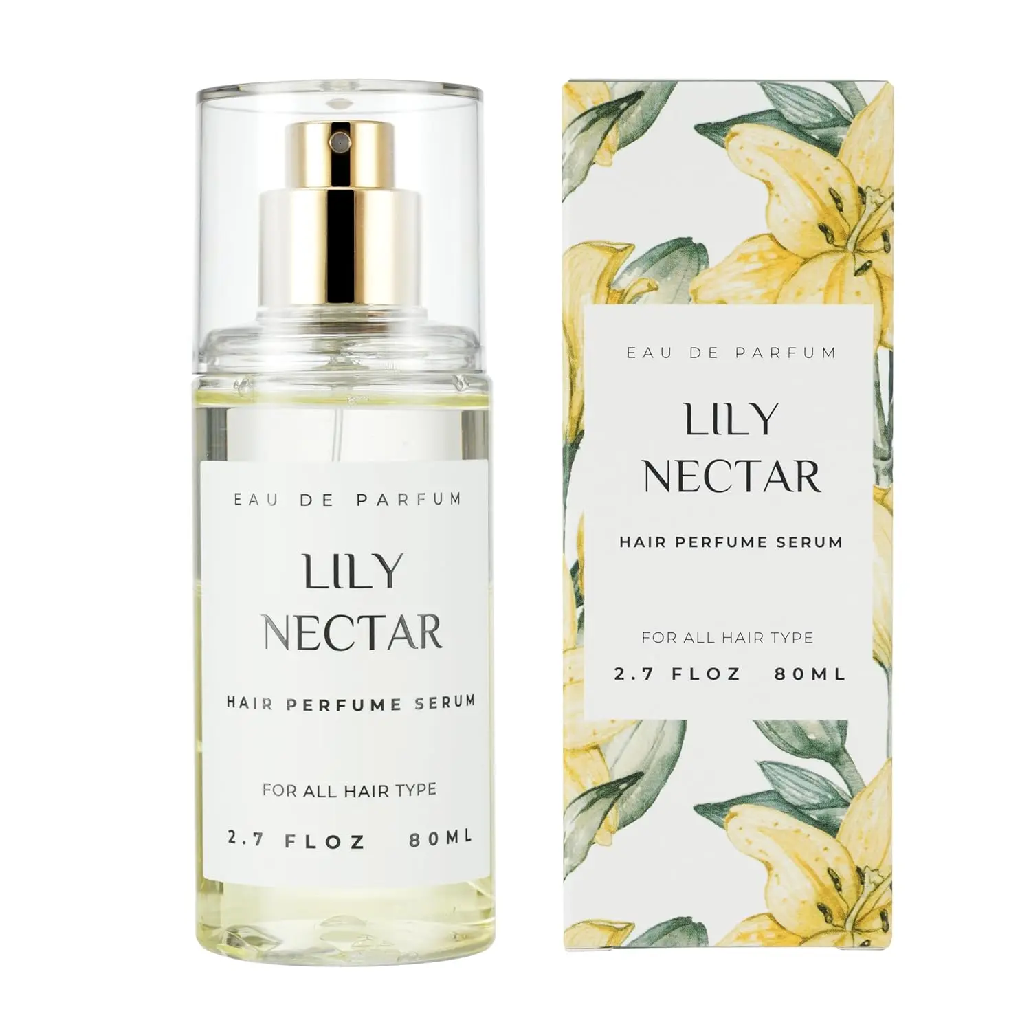 benatu lily nectar hair perfume mist infused with argan oil and keratin leaves hair hydrated, fragrant, and refreshed without weighing it down.