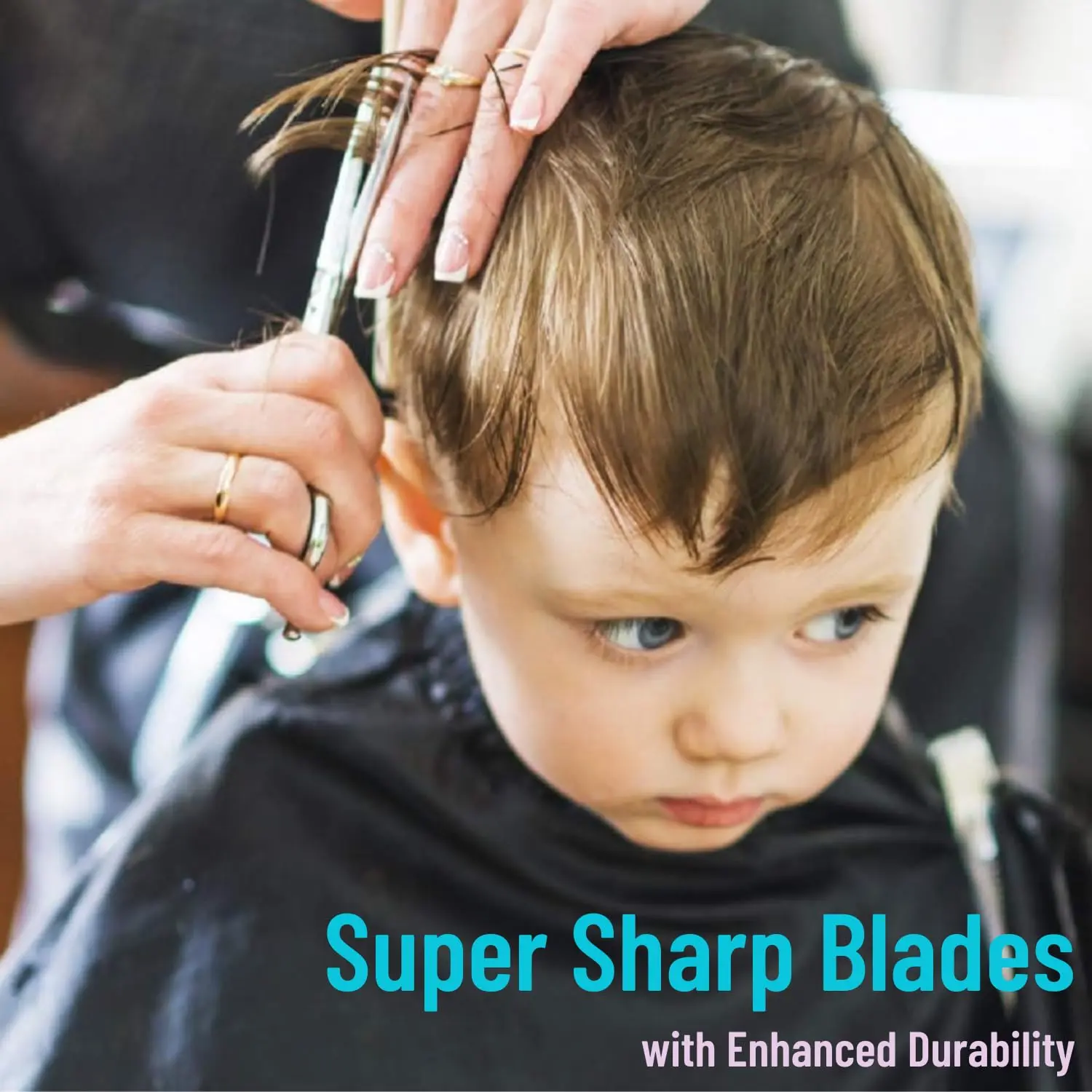 This set of 6.7-inch stainless steel hair scissors is perfect for cutting hair for kids, men, women, and even pets, and includes a comb and adjustment tools.