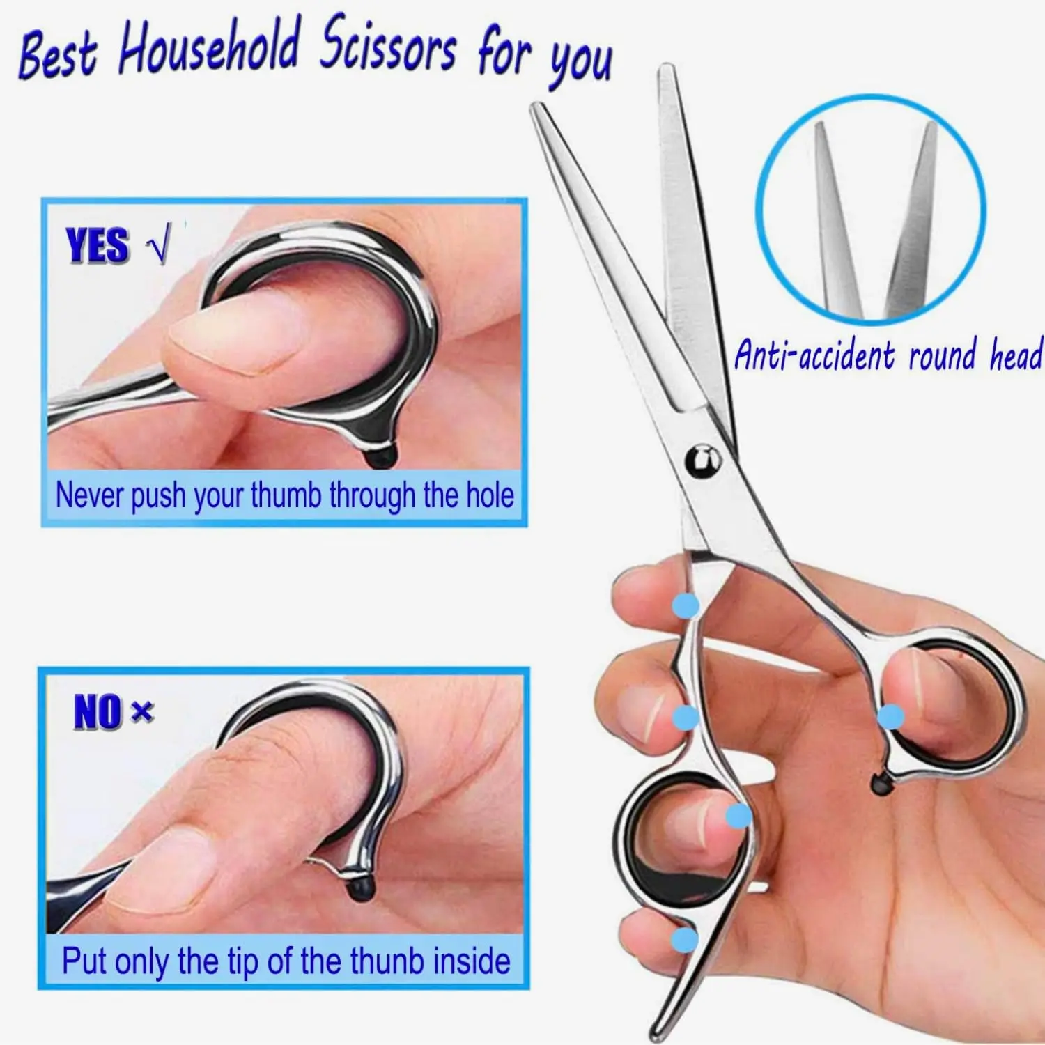 This set of 6.7-inch stainless steel hair scissors is perfect for cutting hair for kids, men, women, and even pets, and includes a comb and adjustment tools.