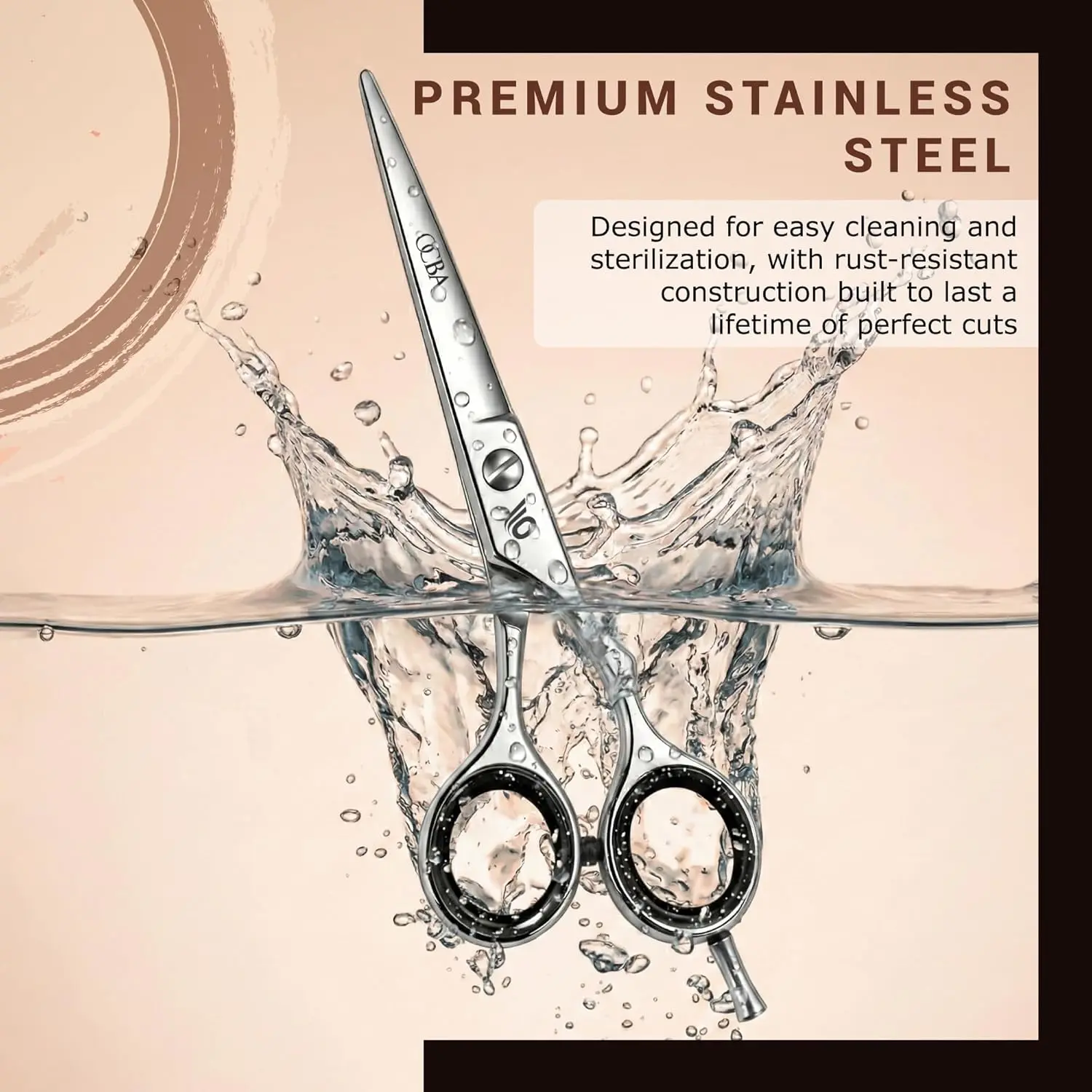 These are high-quality, 6-inch stainless steel hair scissors designed for professional barbers and hairdressers, featuring sharp blades and an ergonomic design for smooth, precise cutting on all hair types.