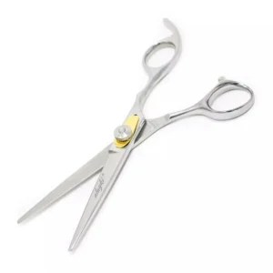 These 6.5 inch professional hair scissors are made from premium rust-proof stainless steel and feature an adjustable screw for customized tension, perfect for barbers, stylists, and home use on all hair types.