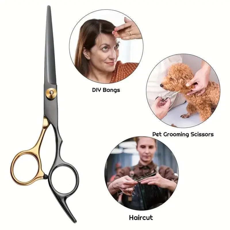 Professional stainless steel hair thinning scissors for cutting and trimming hair at home or in the salon.