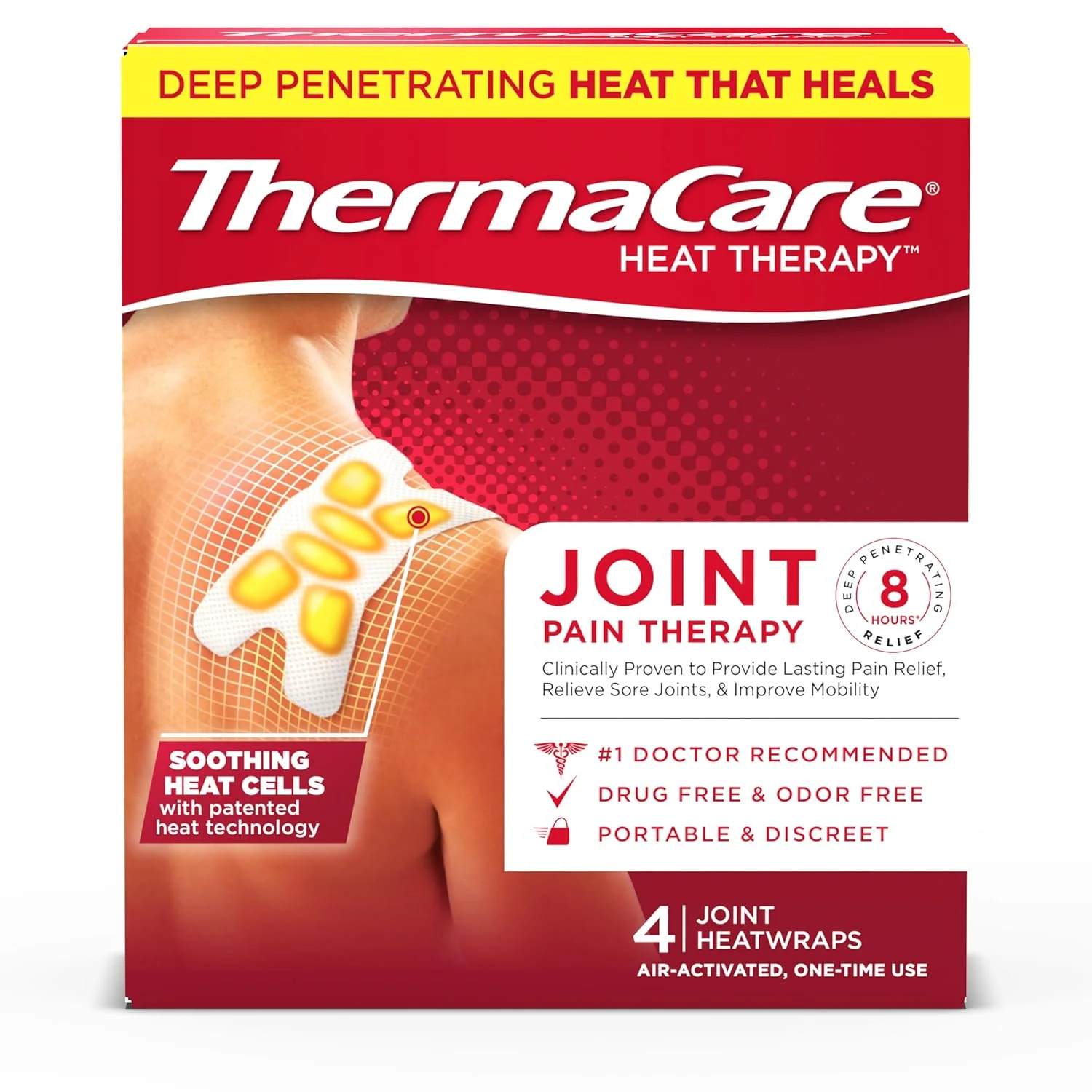 Heat Wraps for Joint Pain Relief - 4 Count