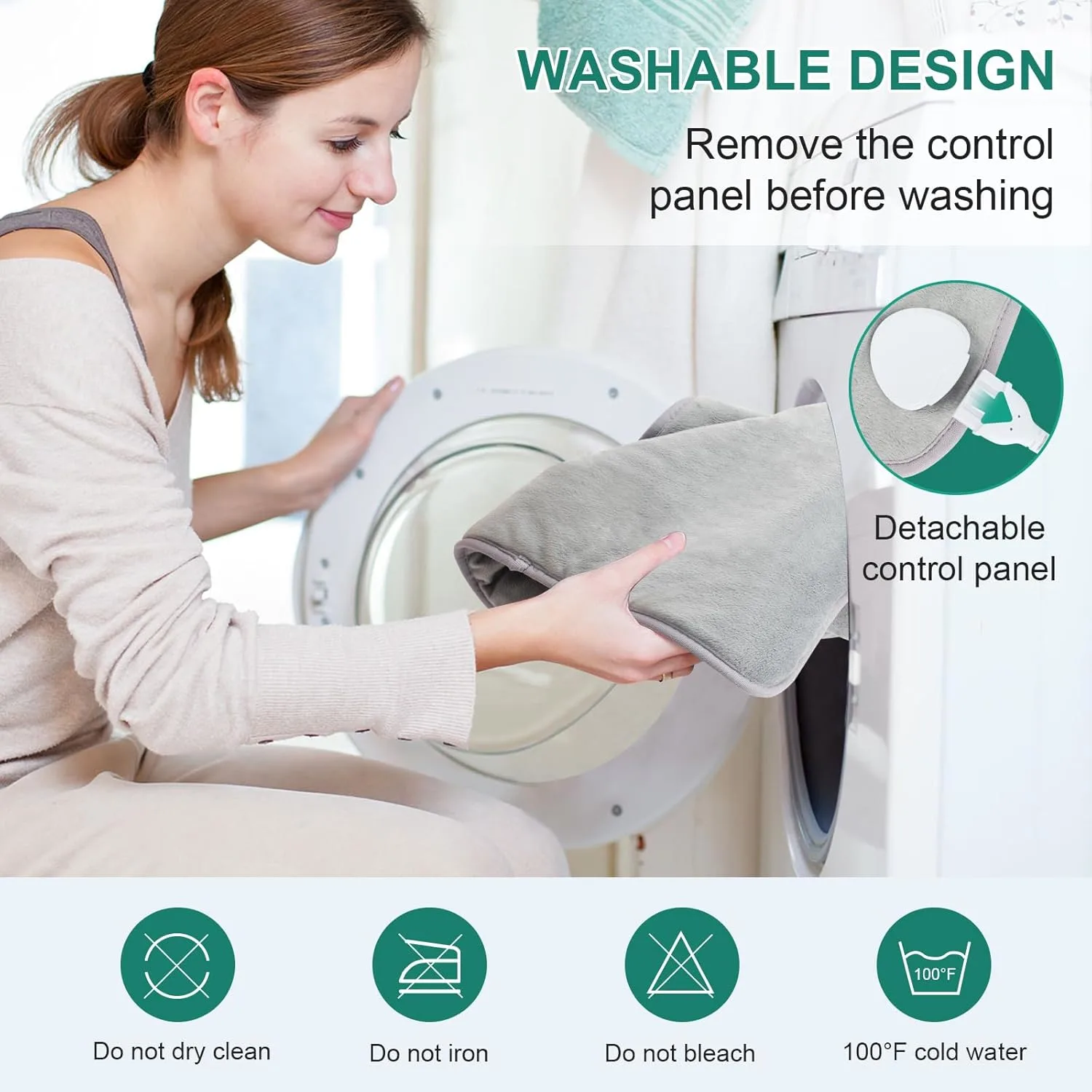 Extra Large Heating Pad for Back Pain Relief - Image 3