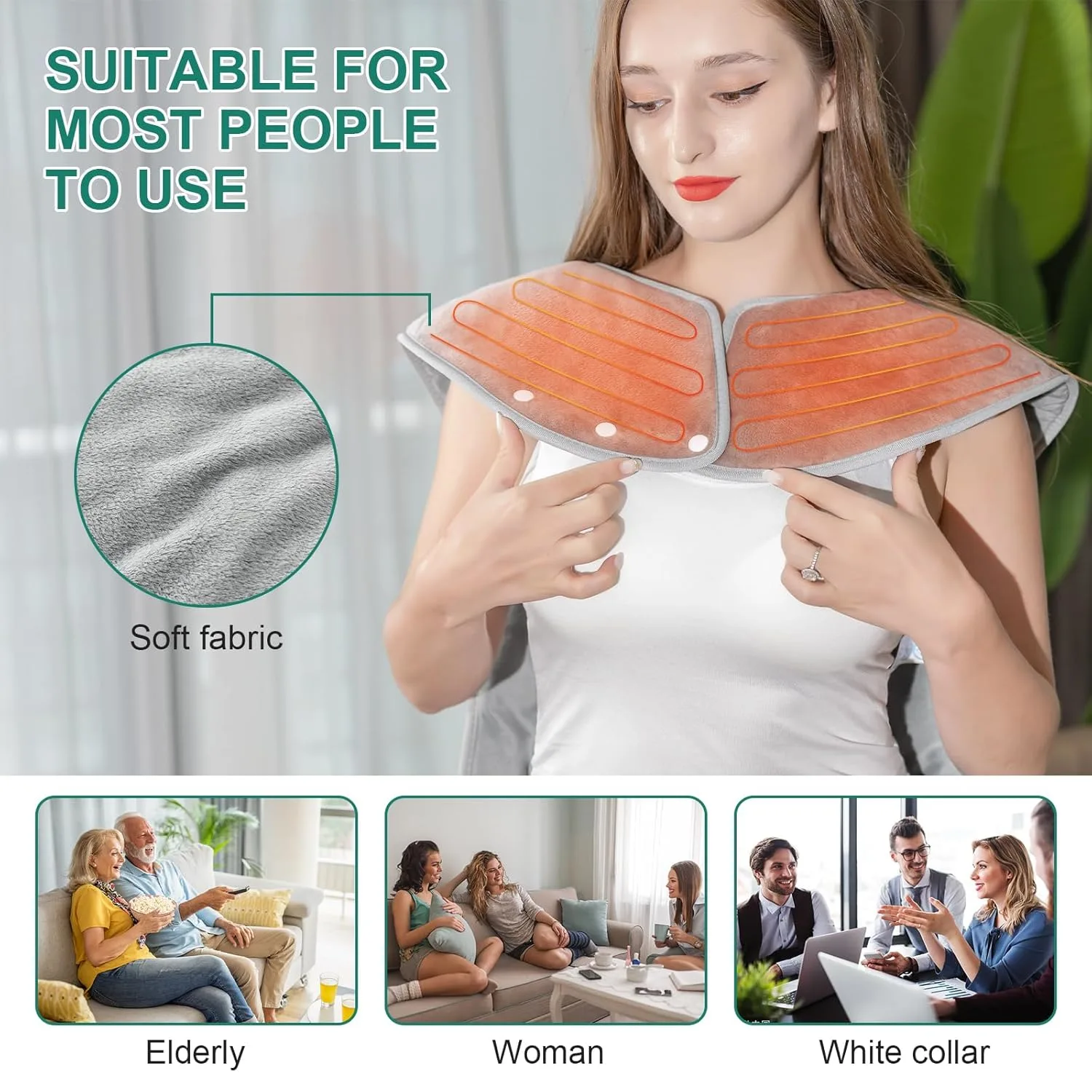 Extra Large Heating Pad for Back Pain Relief - Image 4