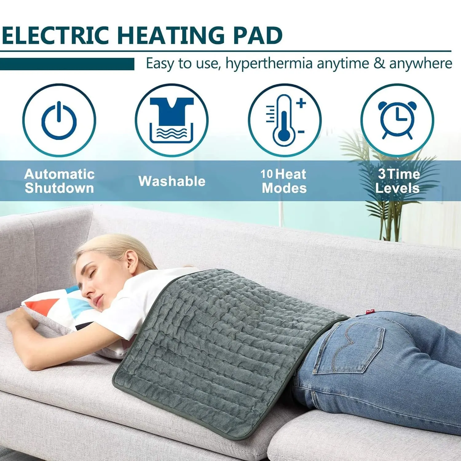 Heating Pad for Back Pain Relief - Auto Shut Off - Image 2