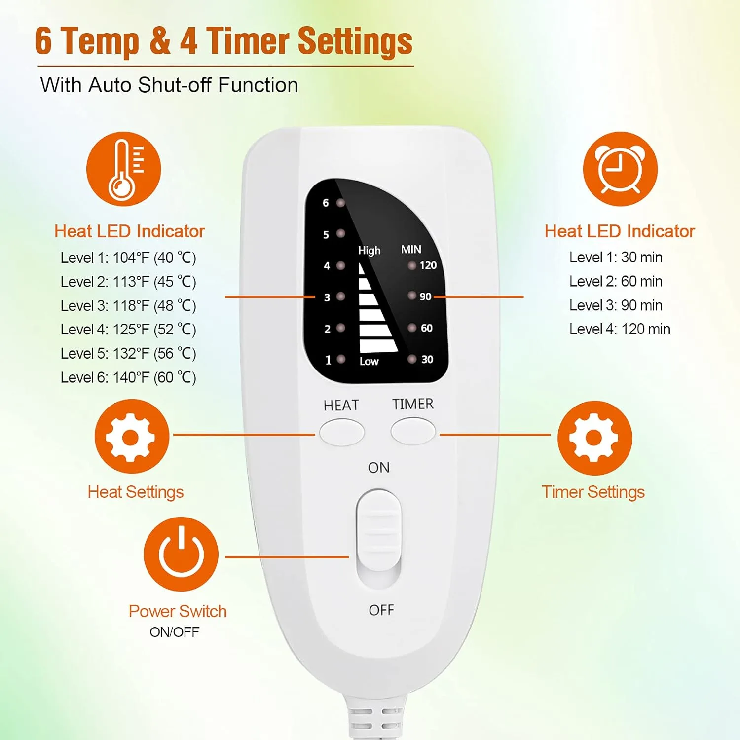 Heating Pad Electric Pain Relief Back Neck Shoulder - Image 3