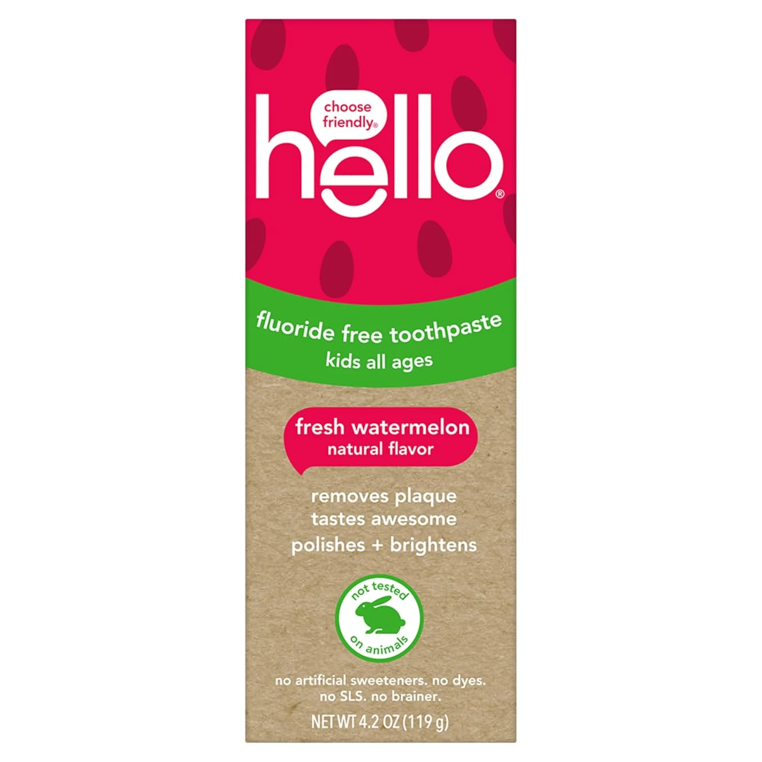 Hello Kids Watermelon Fluoride-Free Toothpaste