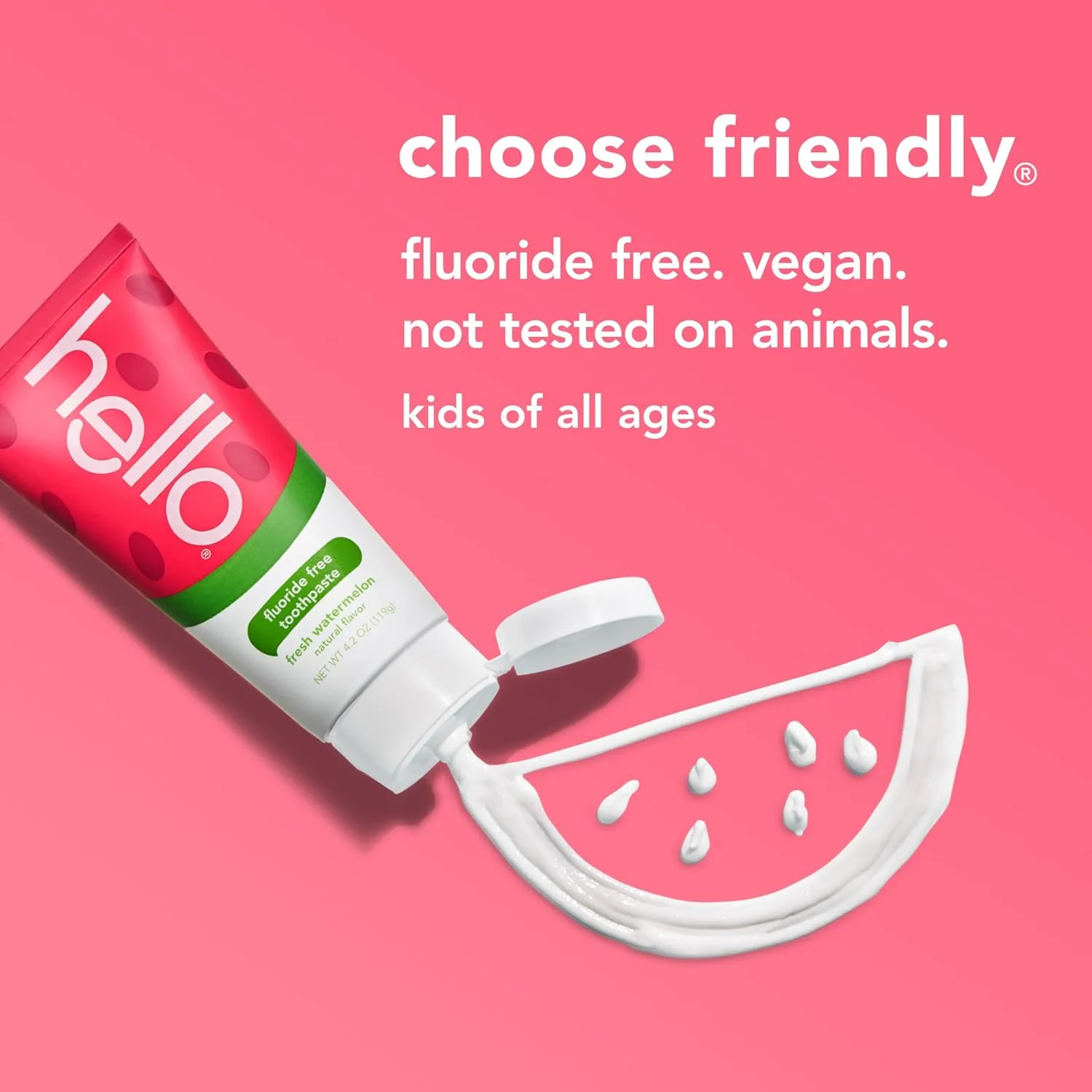 Hello Kids Watermelon Fluoride-Free Toothpaste - Image 5