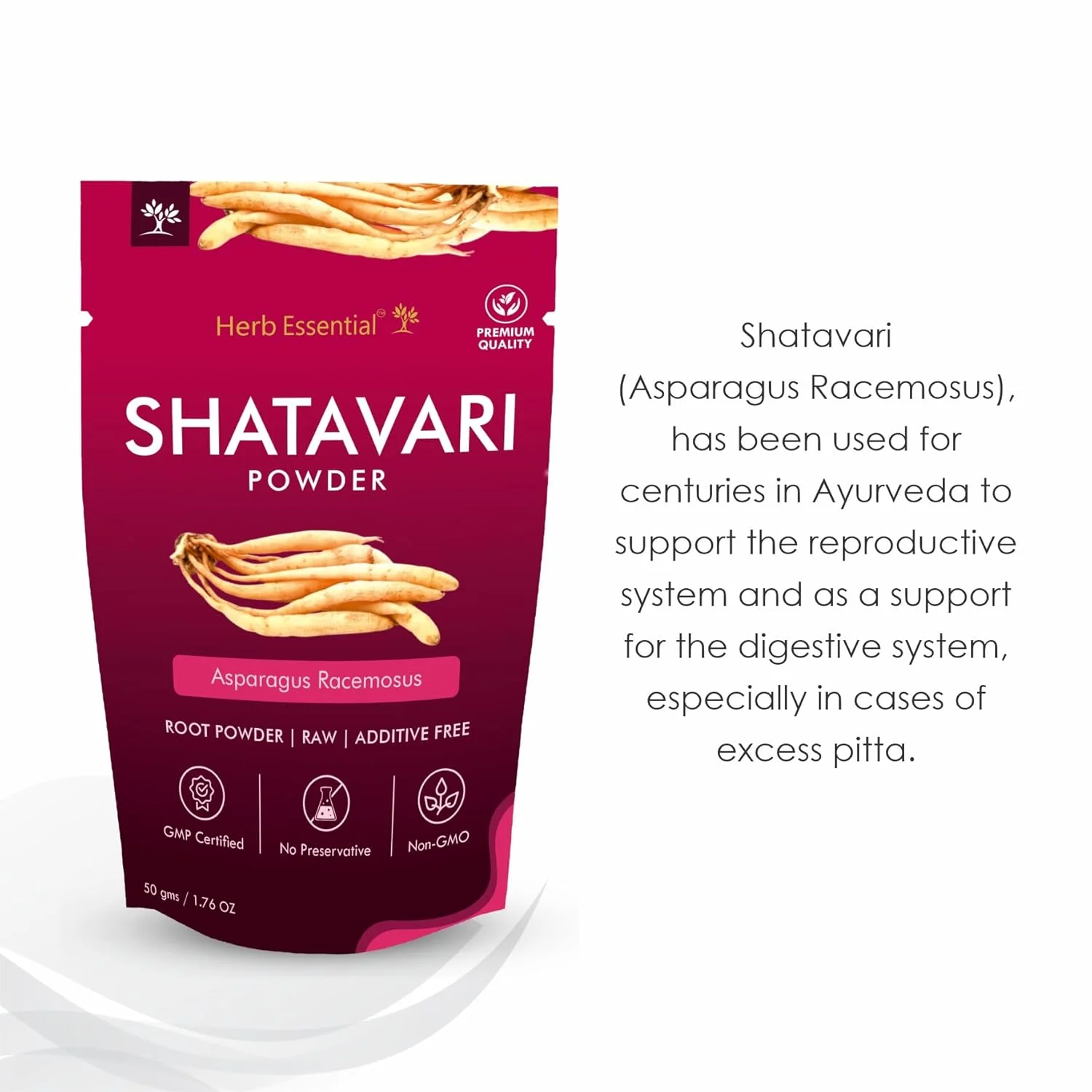 Herb Essential Shatavari Powder 50g - Pack of 2 - Image 2