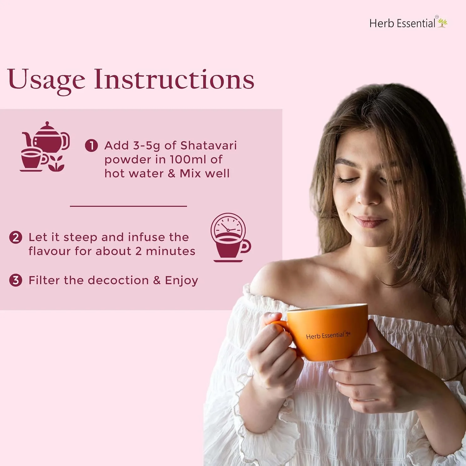 Herb Essential Shatavari Powder 50g - Pack of 2 - Image 6