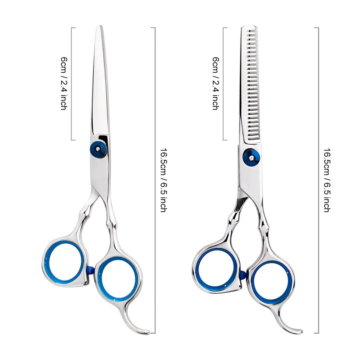 This is a Himart hair cutting kit including professional haircutting scissors, thinning shears, a comb, and a case, perfect for home or salon use for men and women.