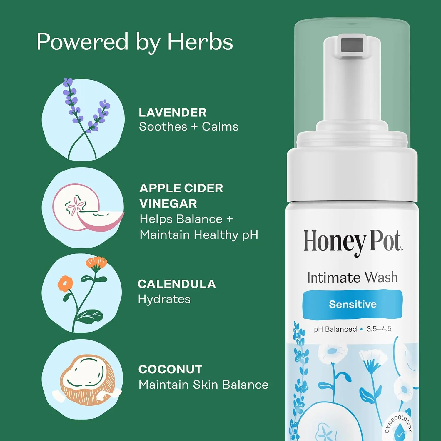 Honey Pot Sensitive Feminine Wash - pH Balanced - Image 3