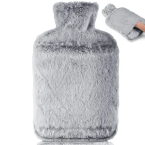 Hot Water Bottle with Kangaroo Pocket - 2L Grey