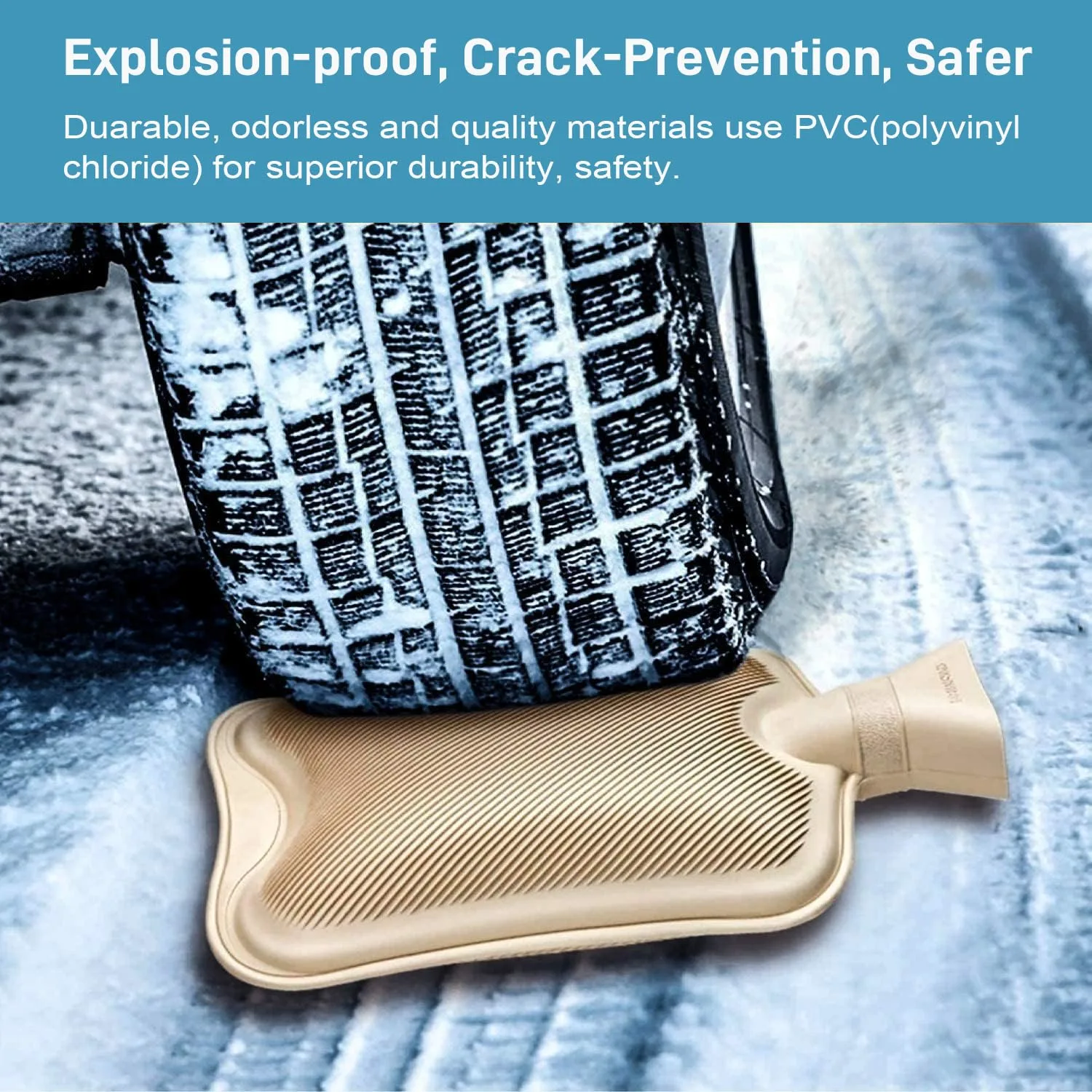 Hot Water Bottle for Pain Relief, Cramps - 2 Liter - Image 3