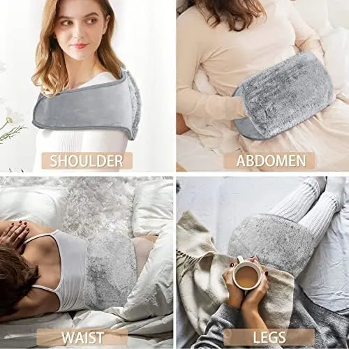 Hot Water Bottle with Plush Waist Cover for Pain Relief - Image 2