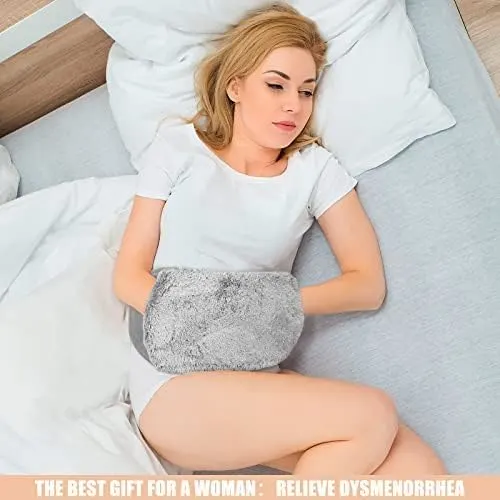 Hot Water Bottle with Plush Waist Cover for Pain Relief - Image 3