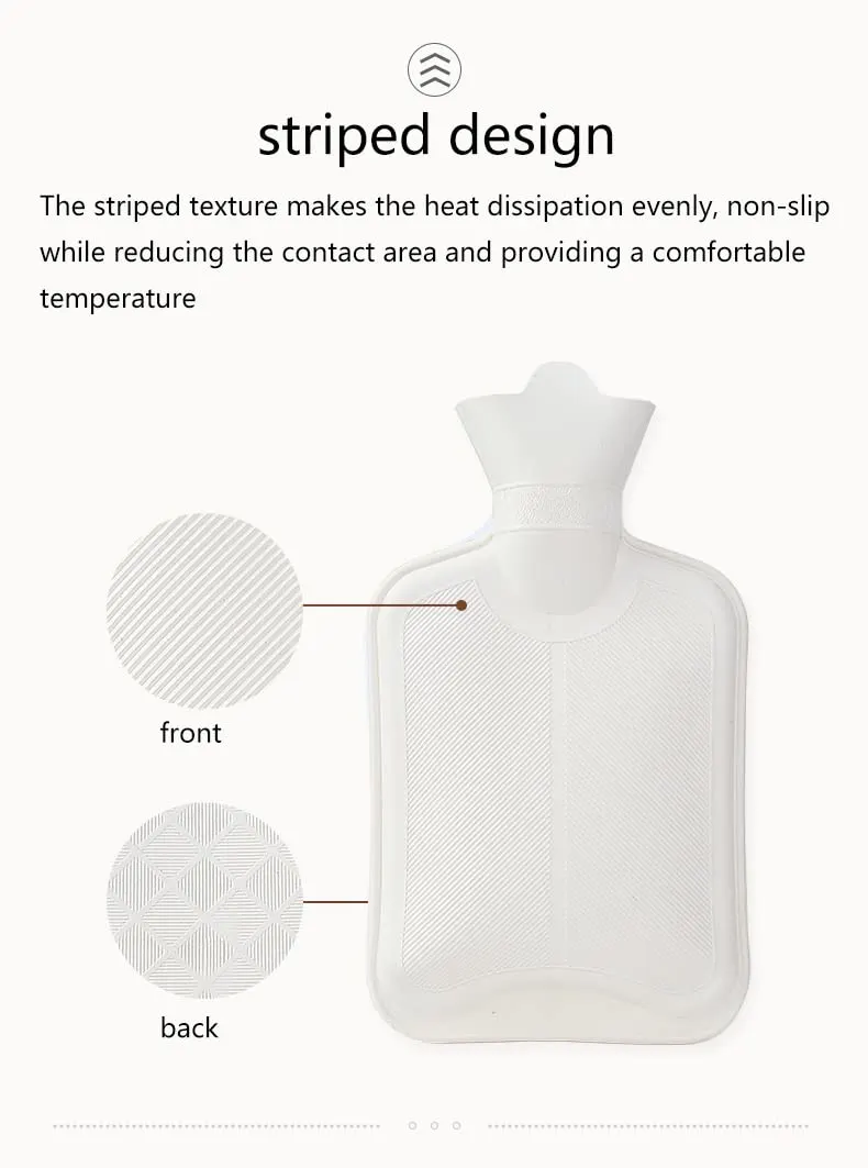 Cute Hot Water Bottle with Cover - White Rabbit - Image 4