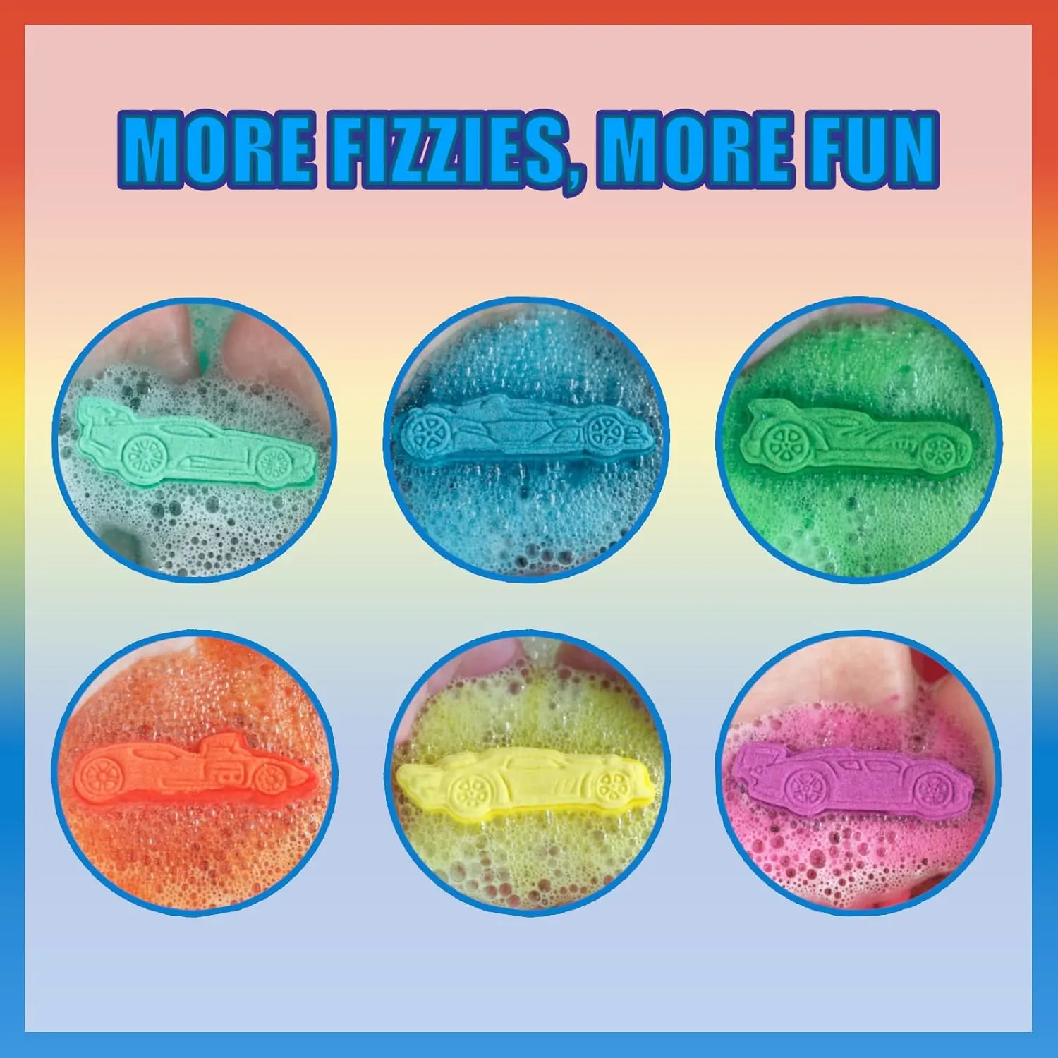 Hot Wheels Bath Bombs Kids Bubble Gum Scented - Image 3