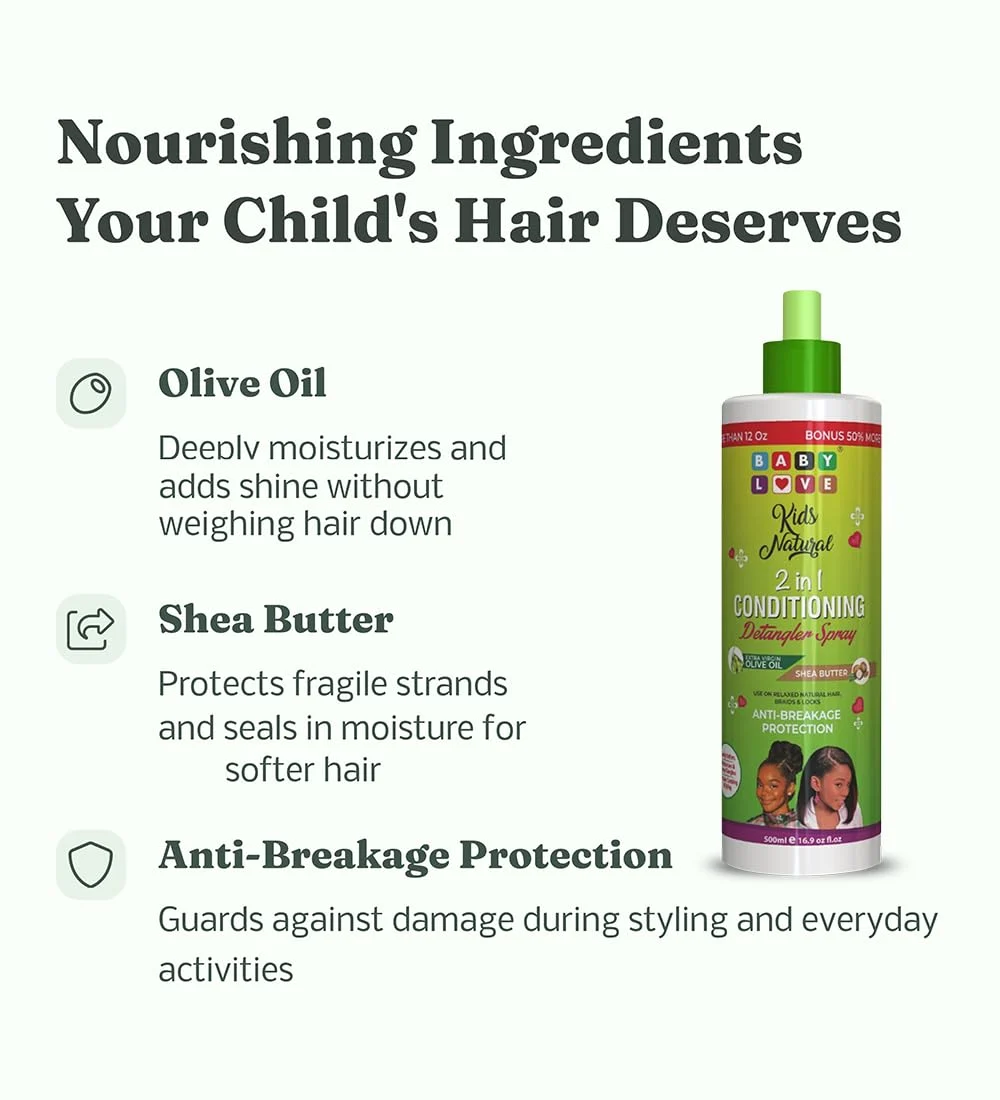 ICAN Kids 2-in-1 Detangling Shea Butter Spray - Image 4