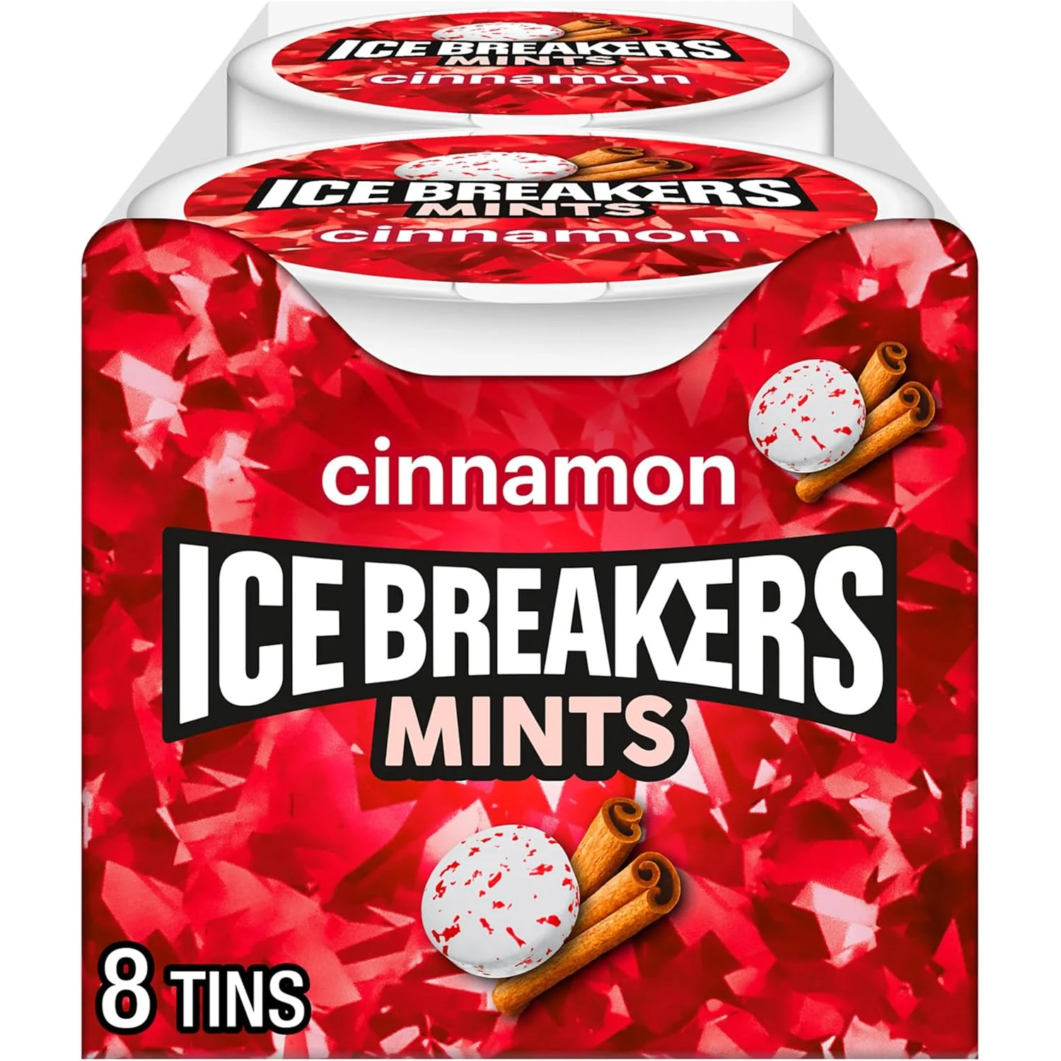 ICE BREAKERS Cinnamon Sugar Free Mints 8 Pack