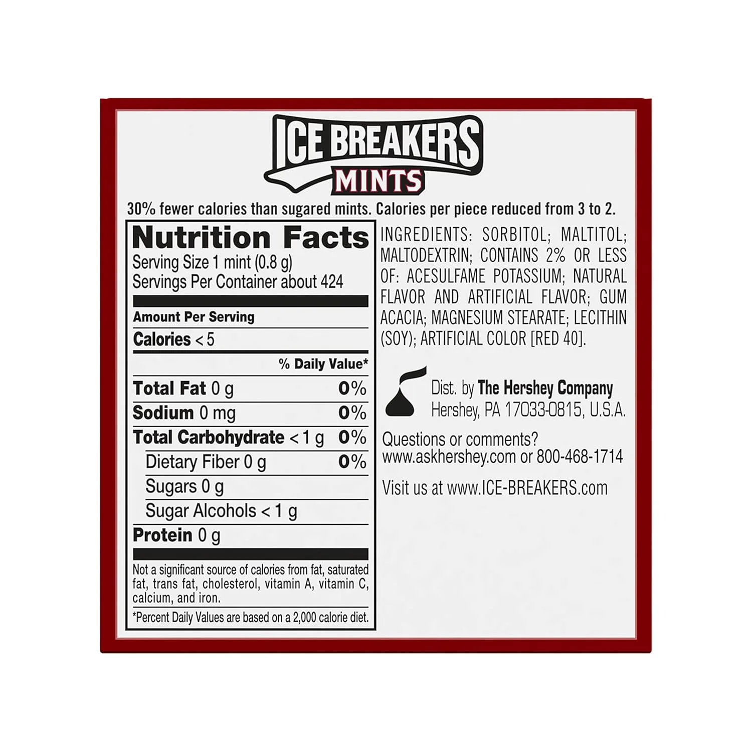 ICE BREAKERS Cinnamon Sugar Free Mints 8 Pack - Image 2