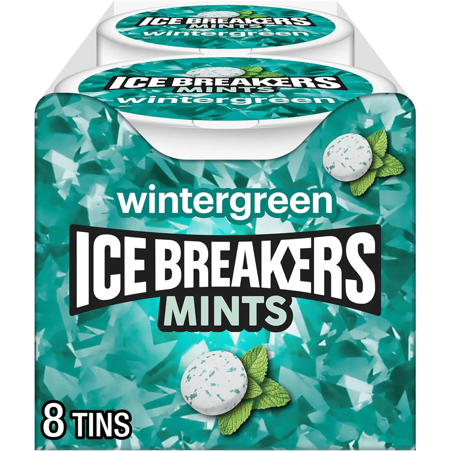 ICE BREAKERS Wintergreen Sugar Free Mints - 8 Pack