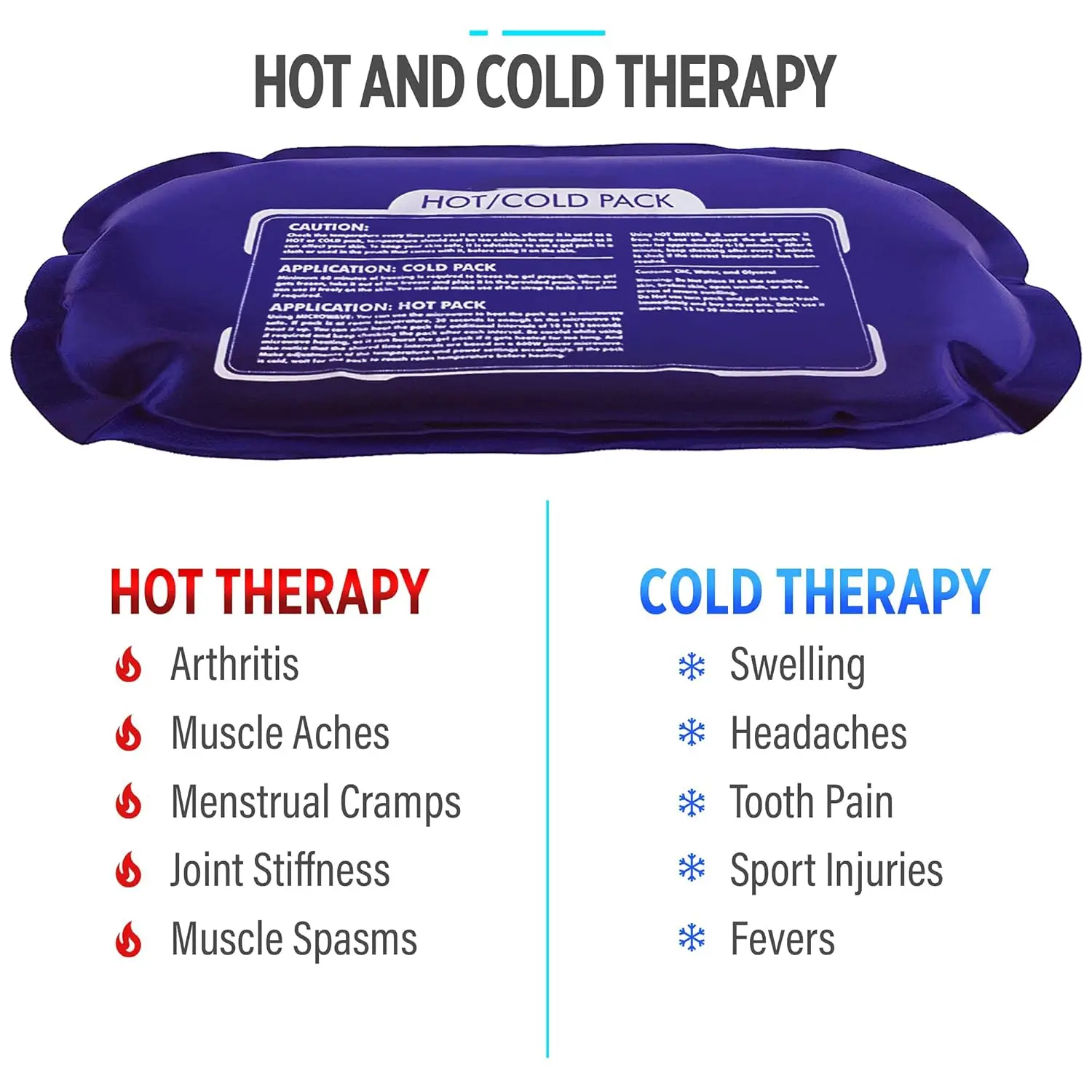 Ice Pack for Injuries - Hot Cold Reusable Gel Pack - Image 2
