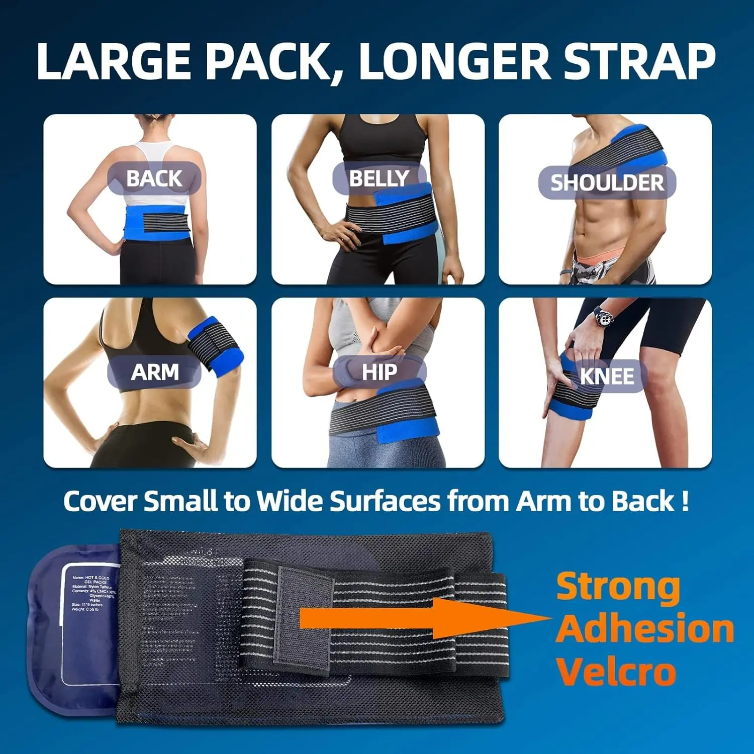 Ice Pack for Injuries Reusable Hot Cold Compress - Image 3