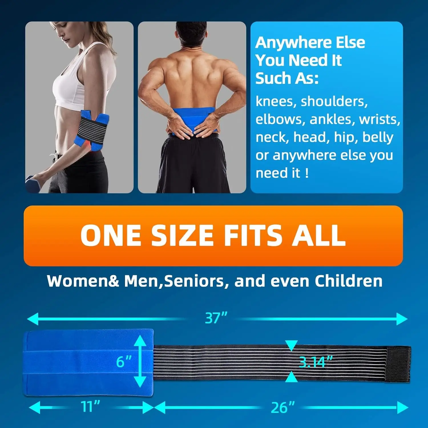 Ice Pack for Injuries Reusable Hot Cold Compress - Image 5