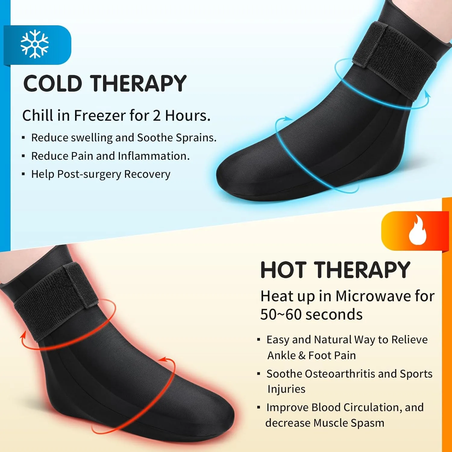 Tolaceea Ice Sock - Hot Cold Therapy for Foot Pain Relief - Image 3