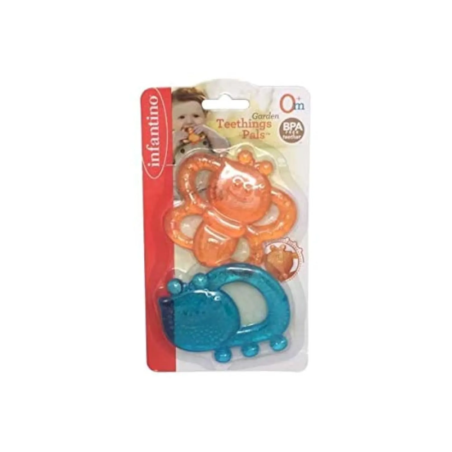 Infantino Teething Pals - Butterfly & Ladybug, 2 Pack