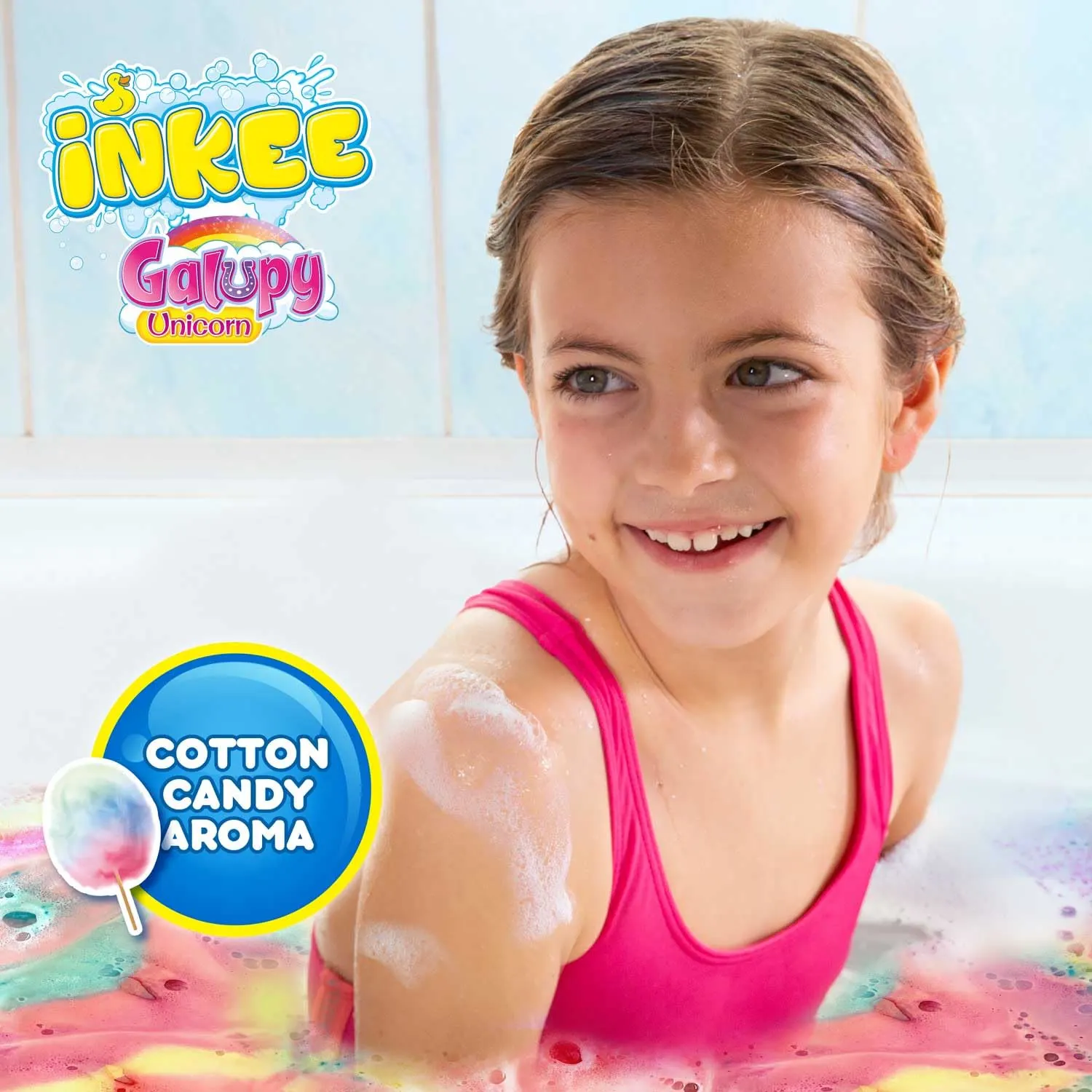 INKEE Bath Crumble Unicorn Cotton Candy, 100g - Image 3