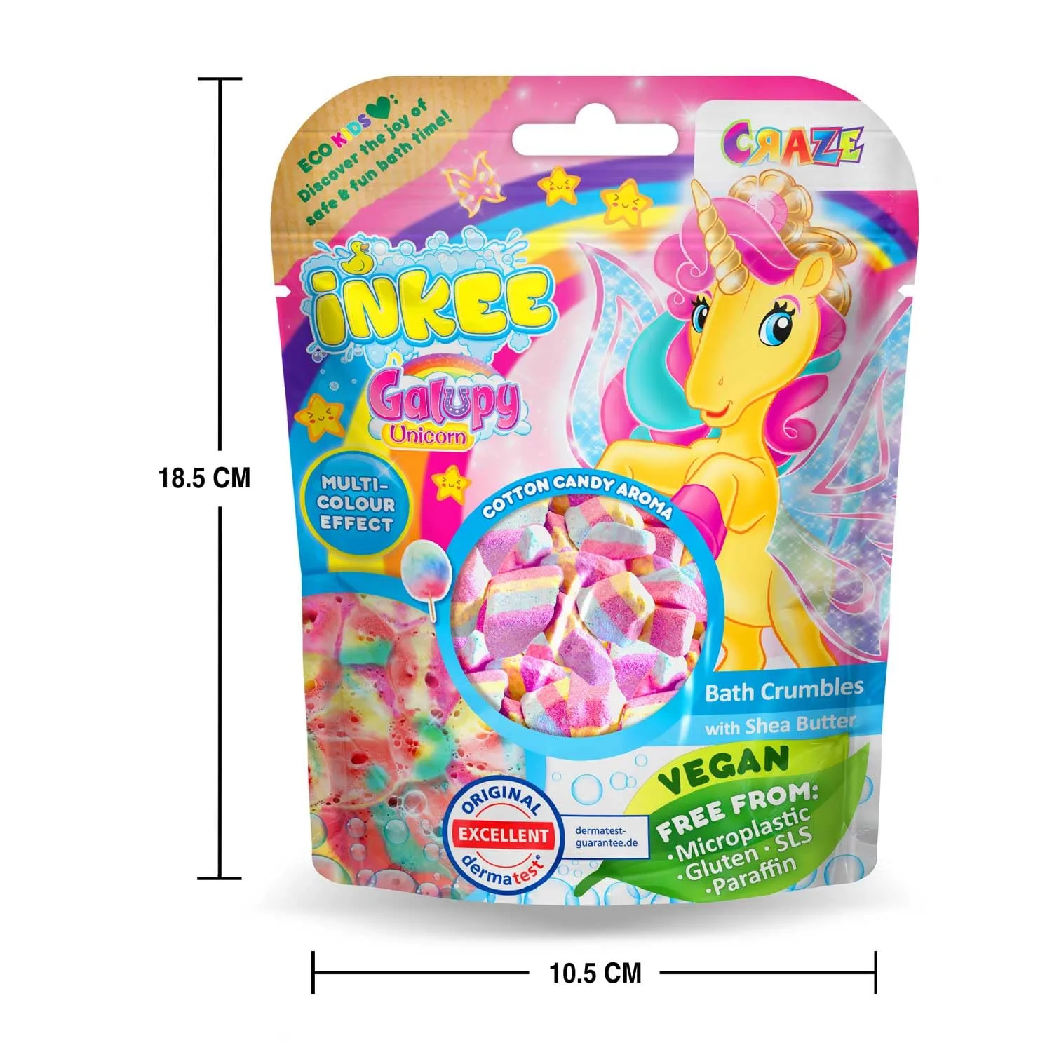 INKEE Bath Crumble Unicorn Cotton Candy, 100g - Image 5